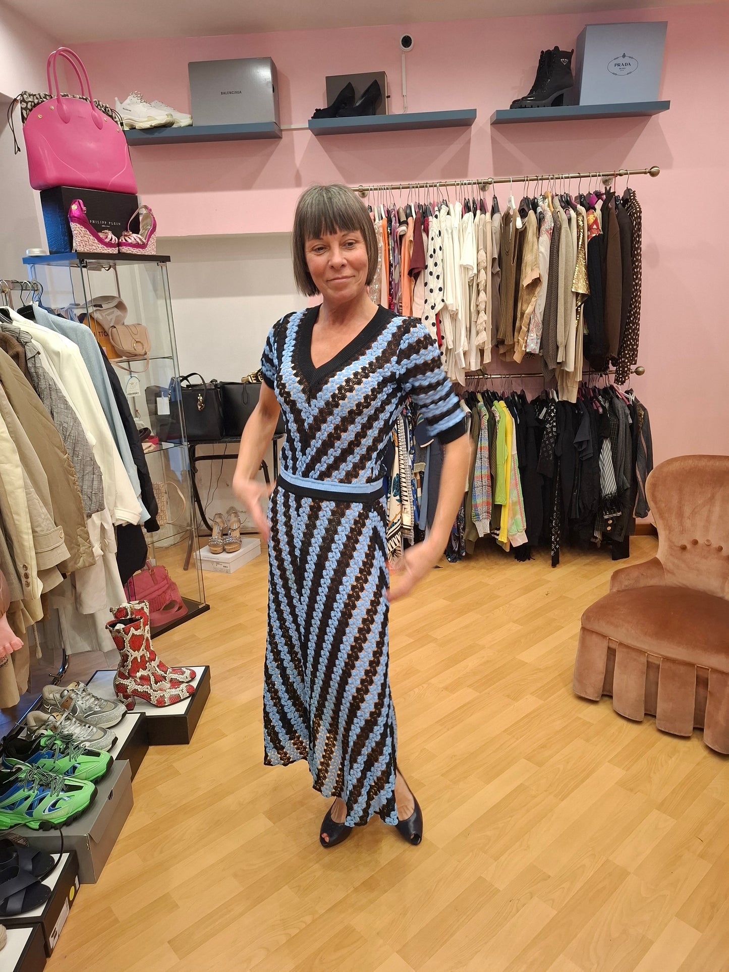 Abito Missoni azzurro nero tg S/M