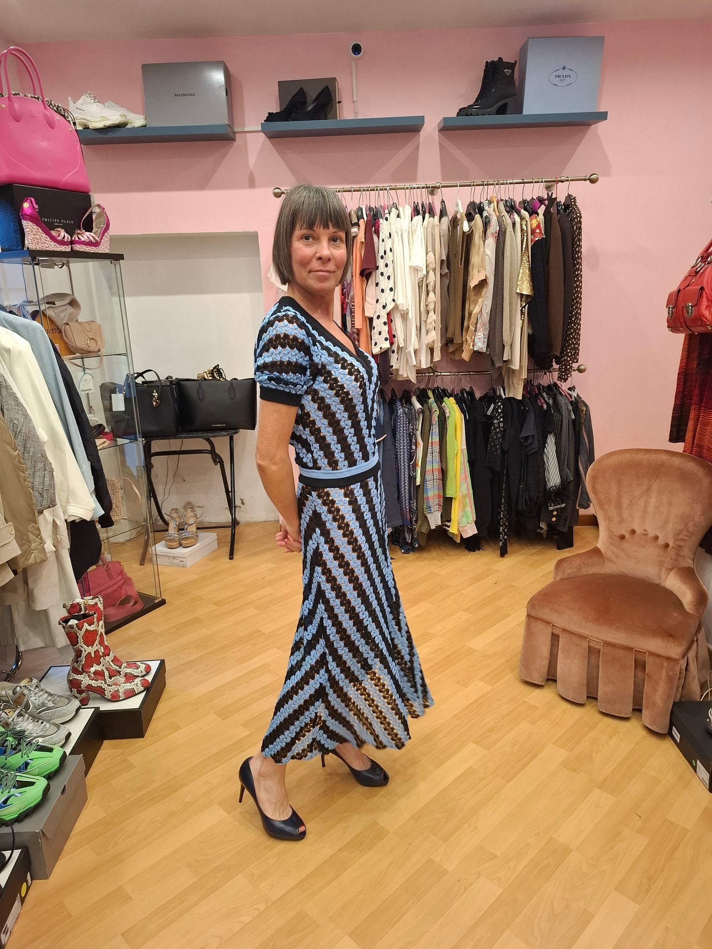 Abito Missoni azzurro nero tg S/M