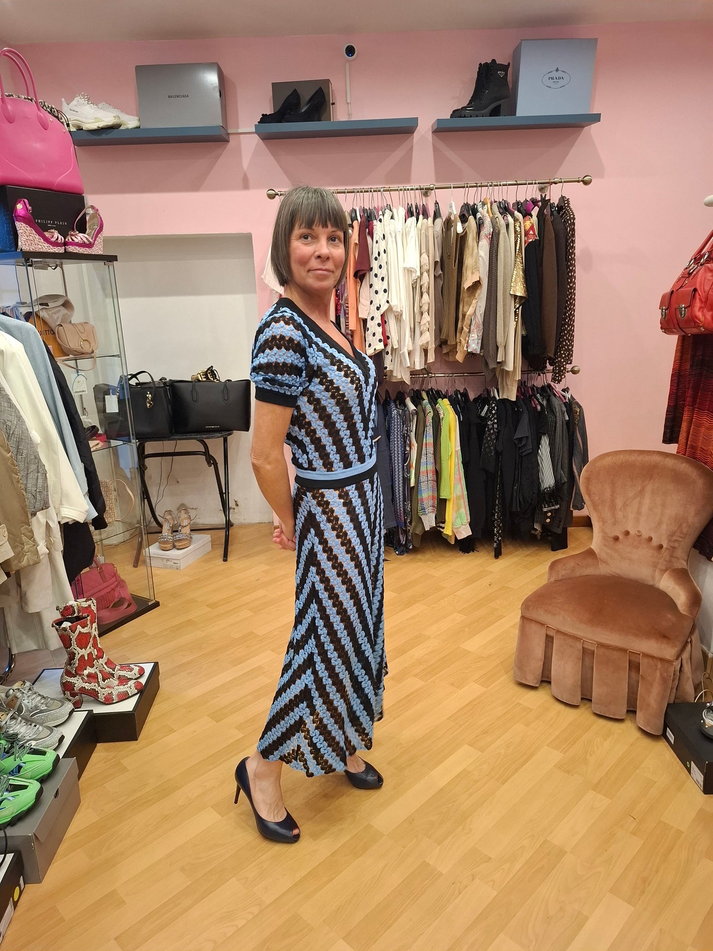 Abito Missoni azzurro nero tg S/M