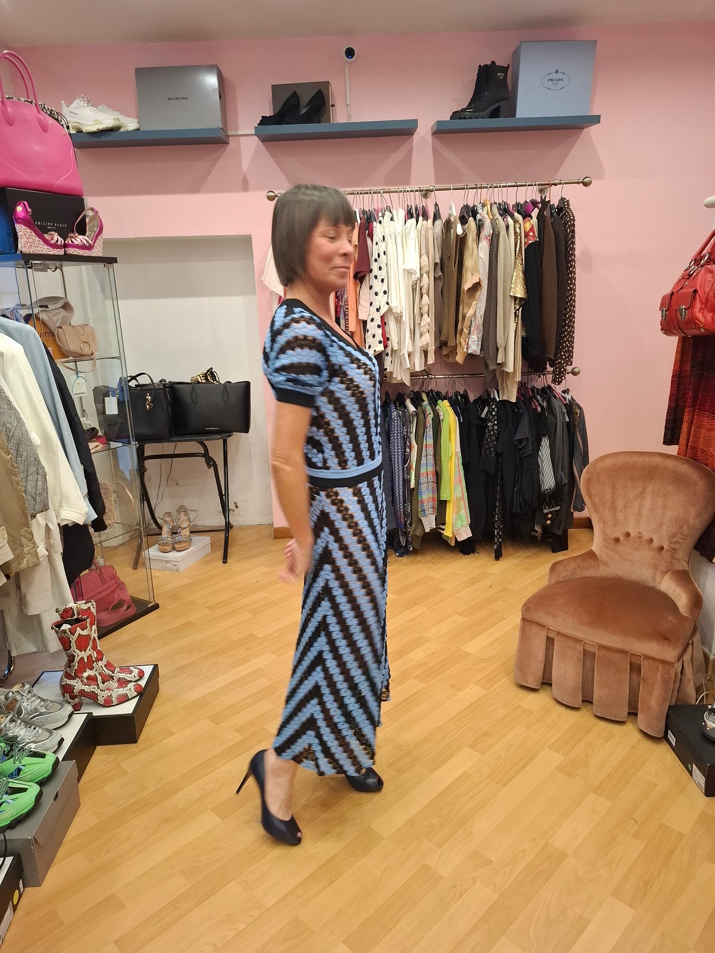 Abito Missoni azzurro nero tg S/M