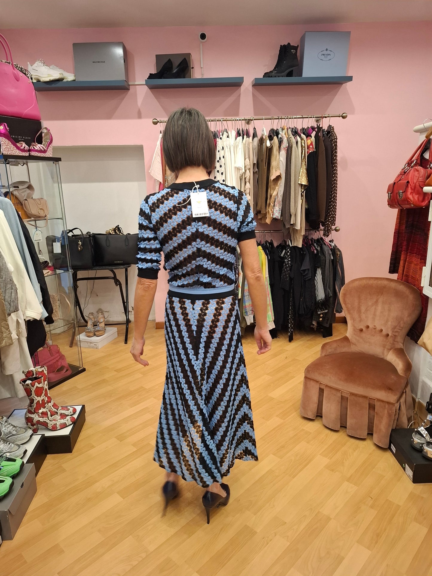 Abito Missoni azzurro nero tg S/M
