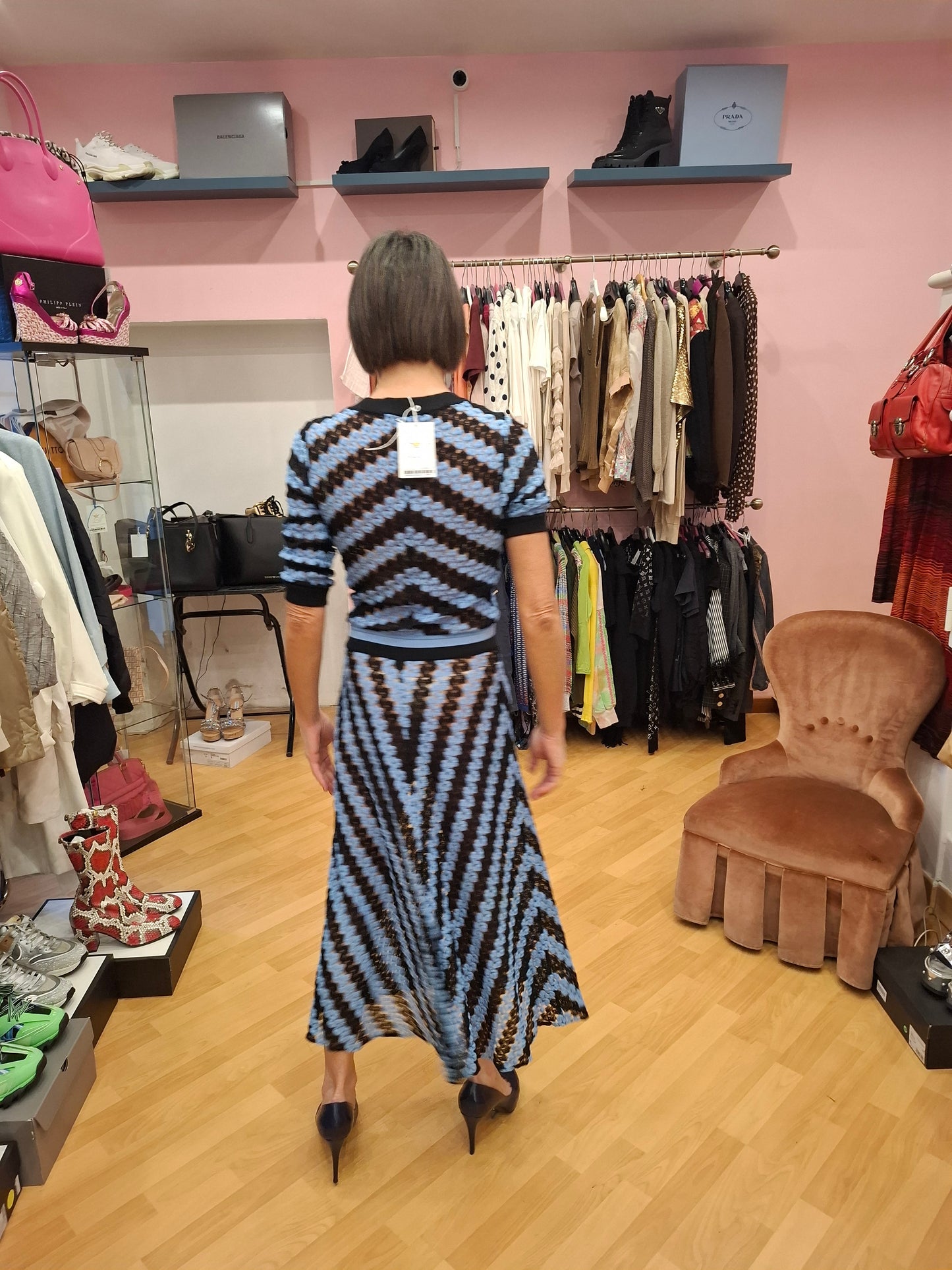 Abito Missoni azzurro nero tg S/M