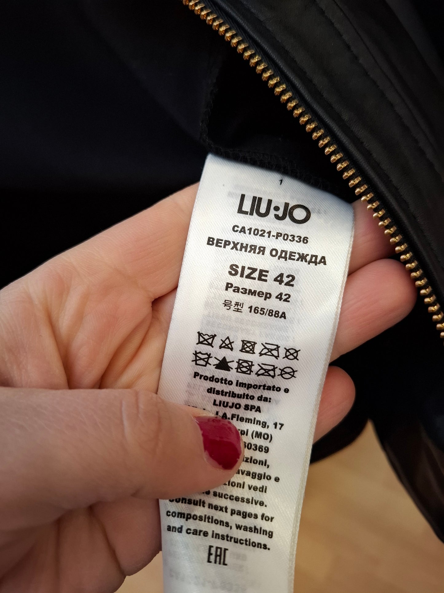 Giacca pelle Liu Jo modello bomber tg42