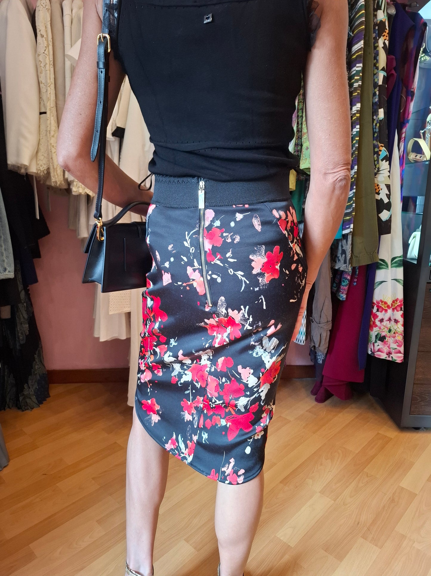 Gonna Elisabetta Franchi floreale tg42 ridotta