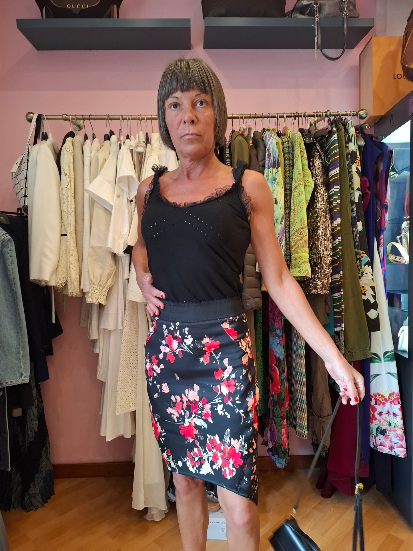 Gonna Elisabetta Franchi floreale tg42 ridotta