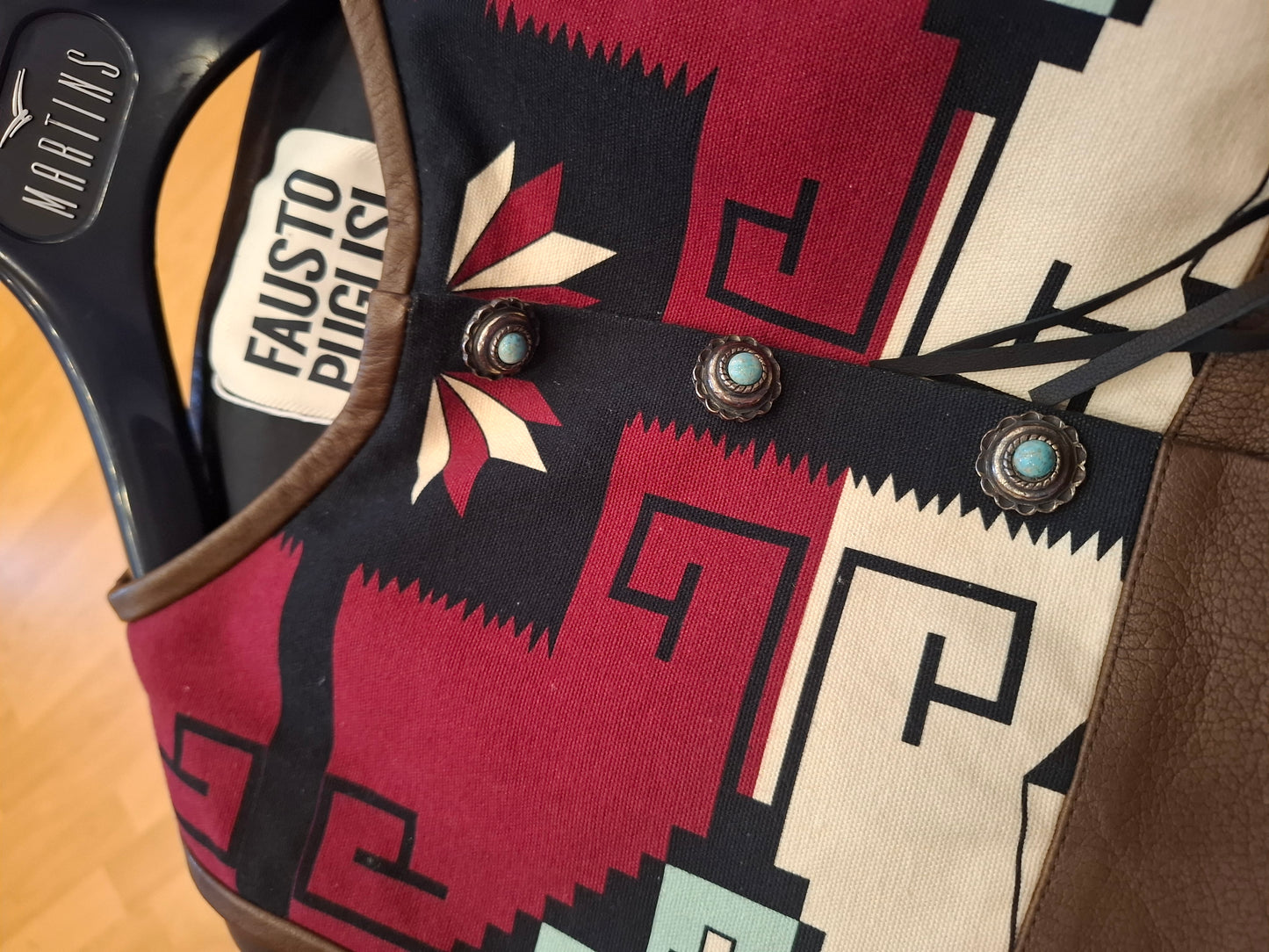 Gilet frange Fausto Puglisi tg 38 pelle
