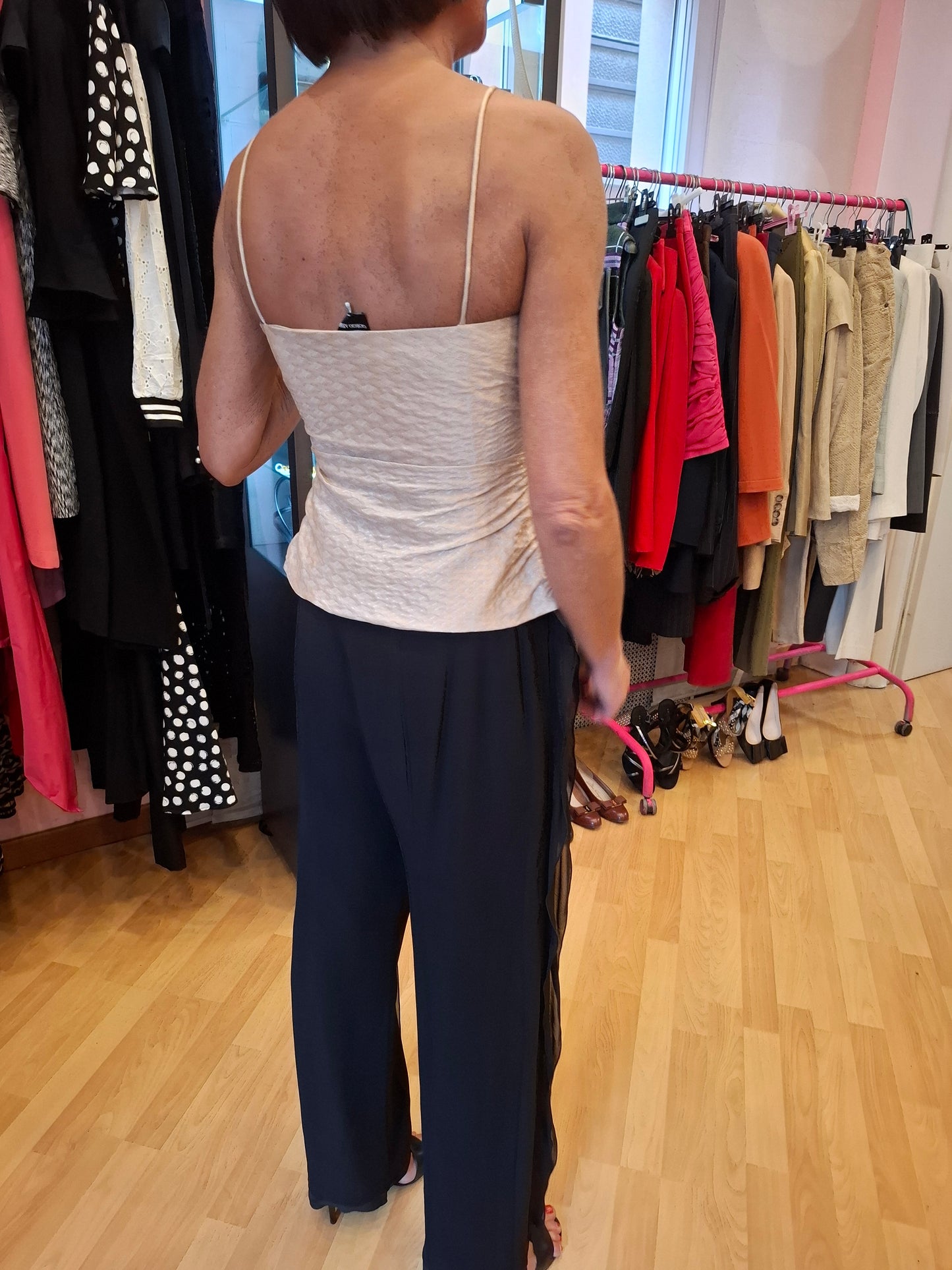 Pantalone pura seta tg40 Giorgio Armani volant