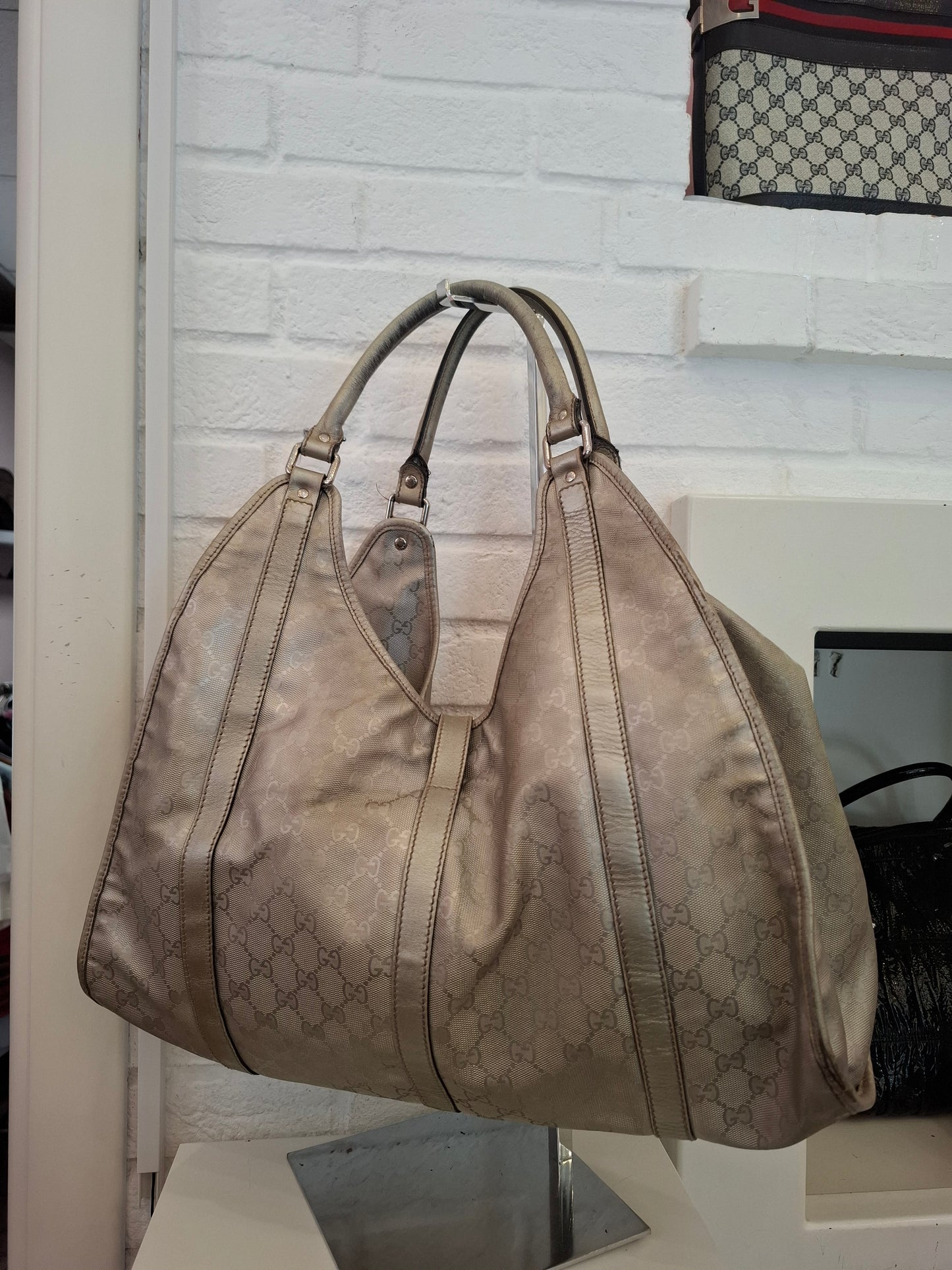 Borsa Gucci argentata Jackie