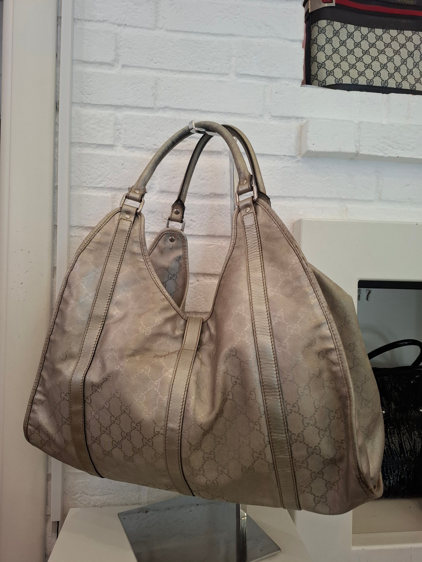 Borsa Gucci argentata Jackie