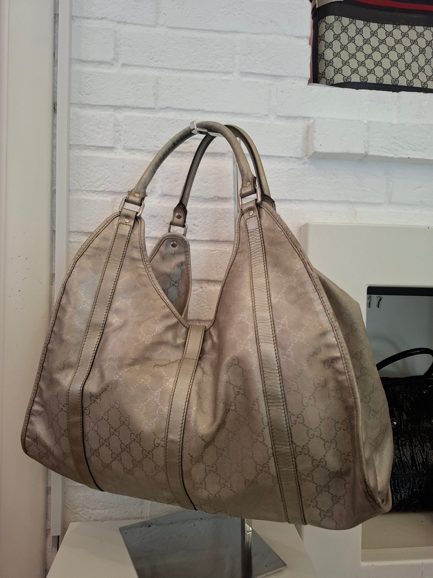 Borsa Gucci argentata Jackie