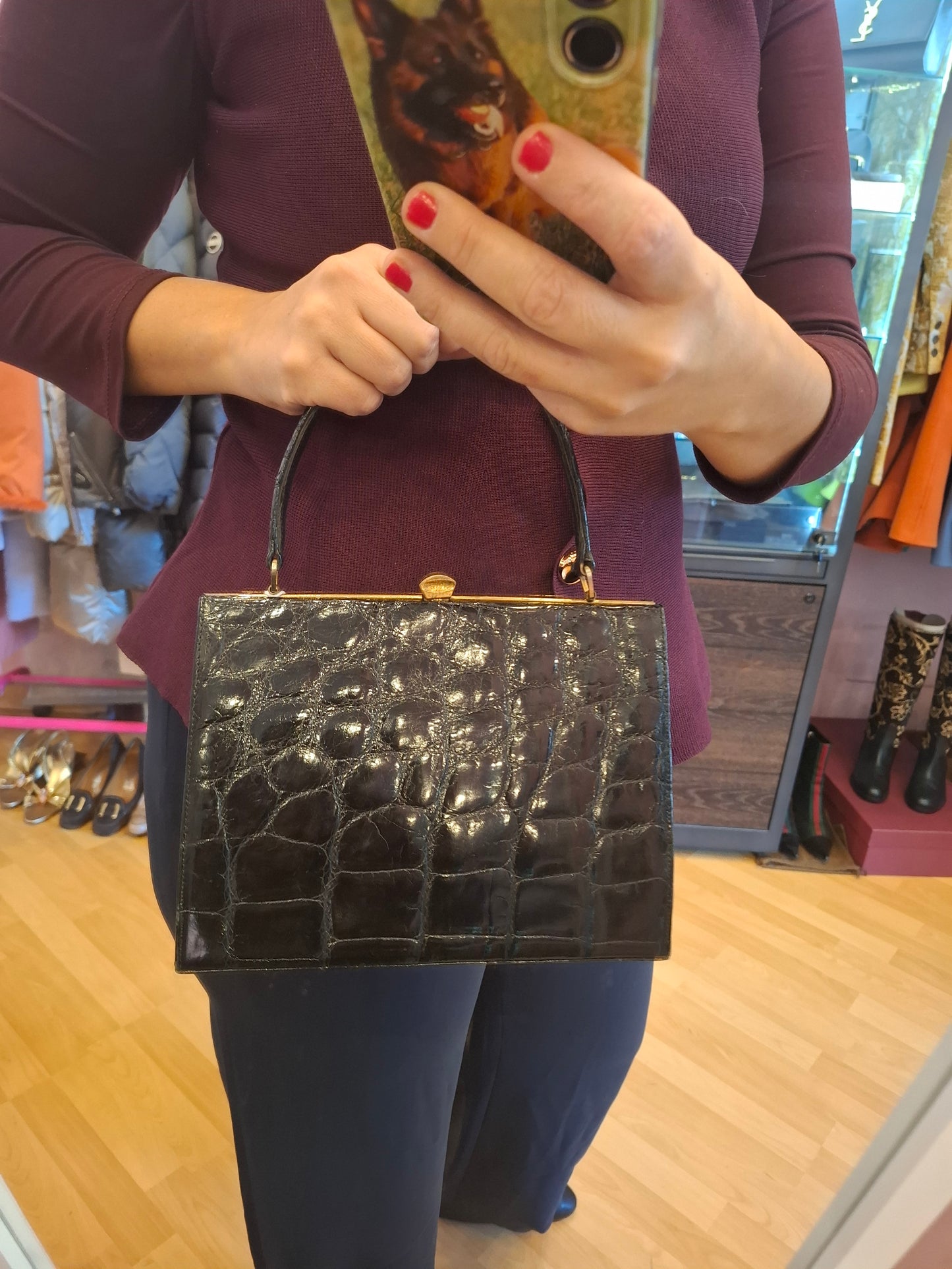 Borsetta vintage coccodrillo