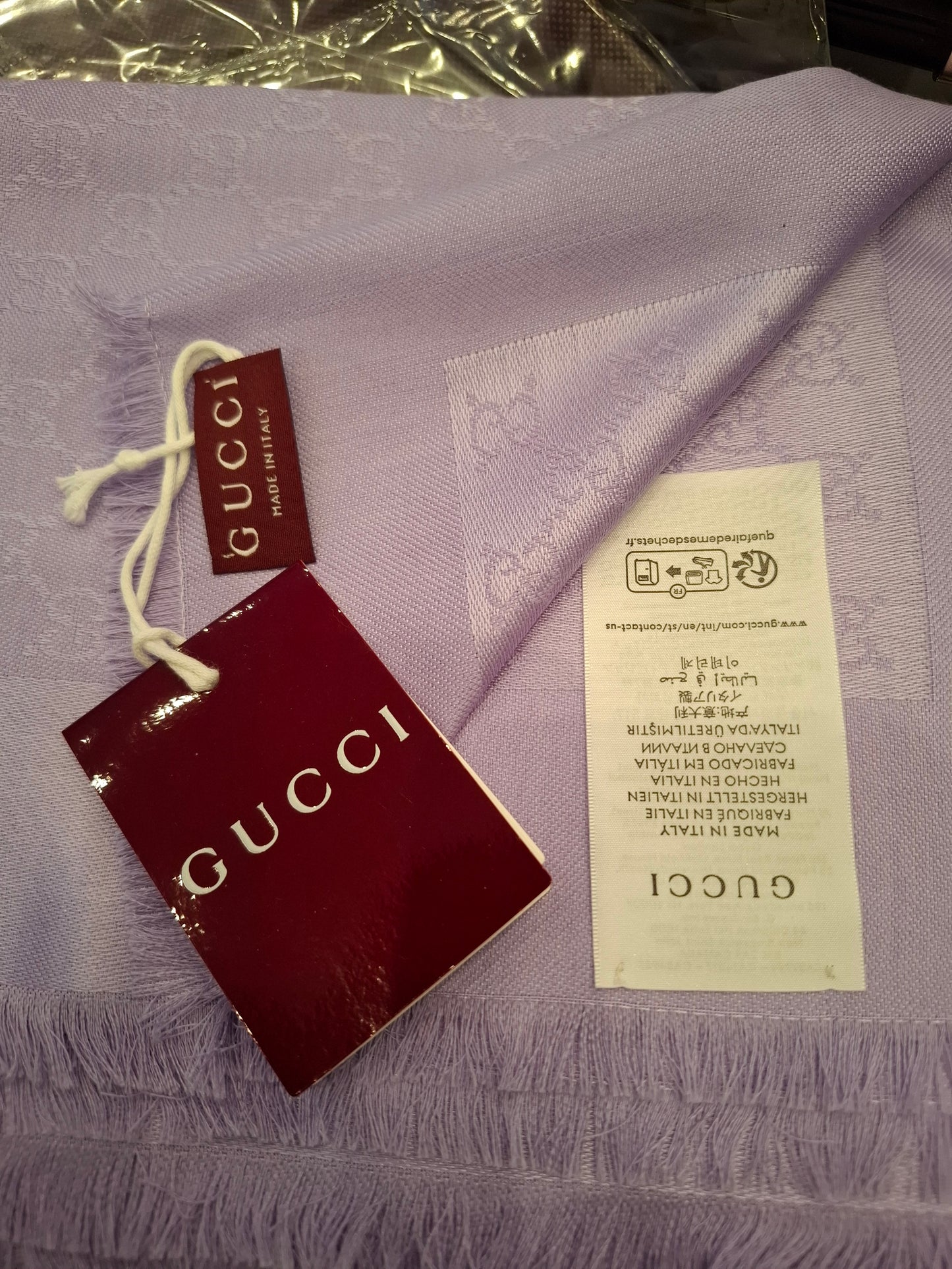 Sciarpa Gucci nuova lilla