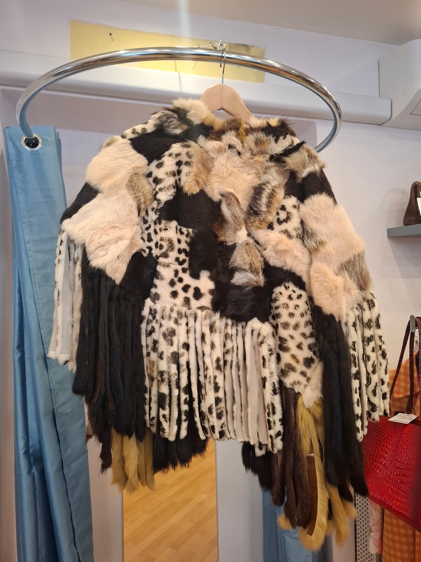 Poncho pelo vero tg U e pelle