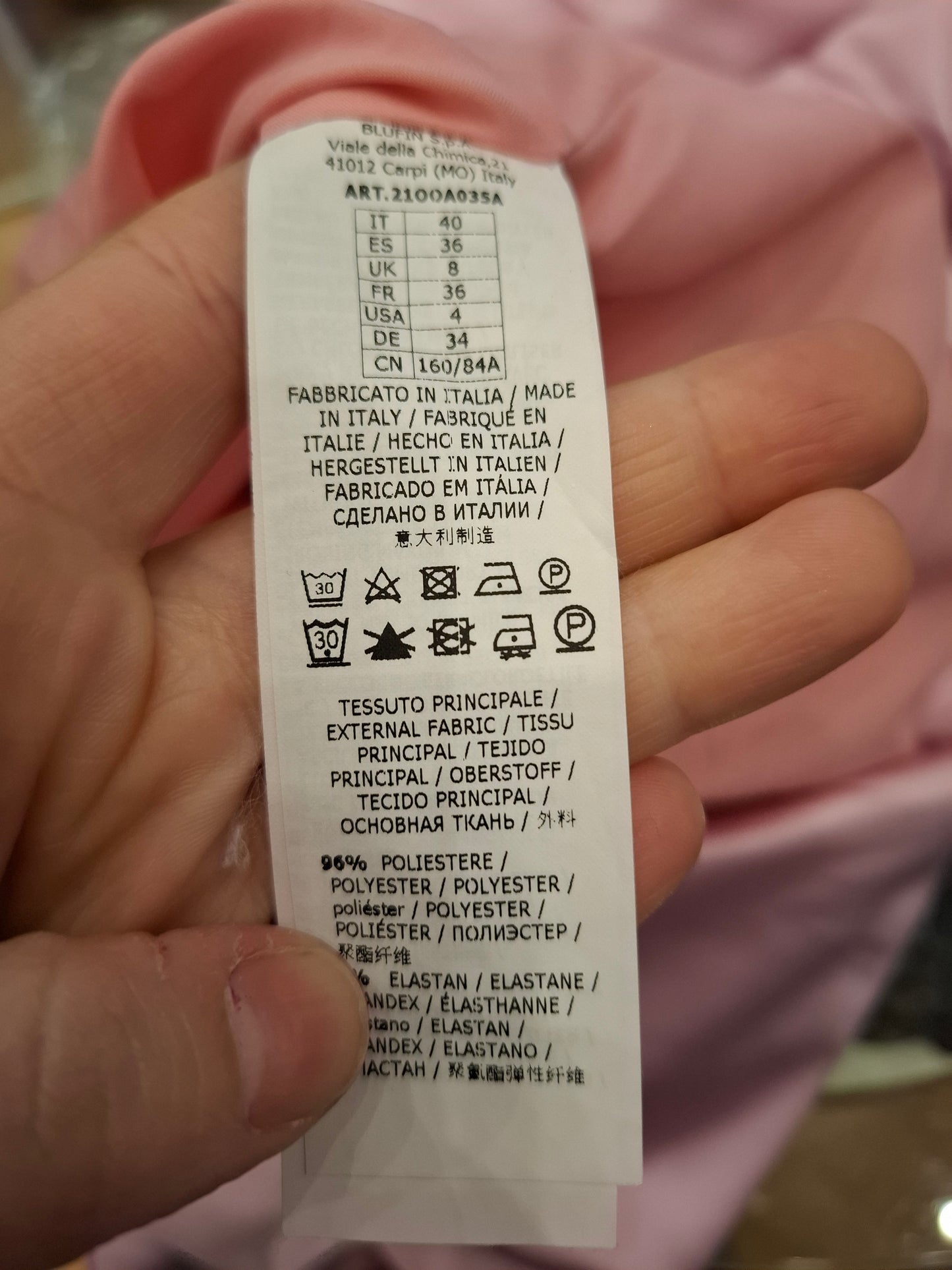 Abito Blumarine tg 40 rosa cipria