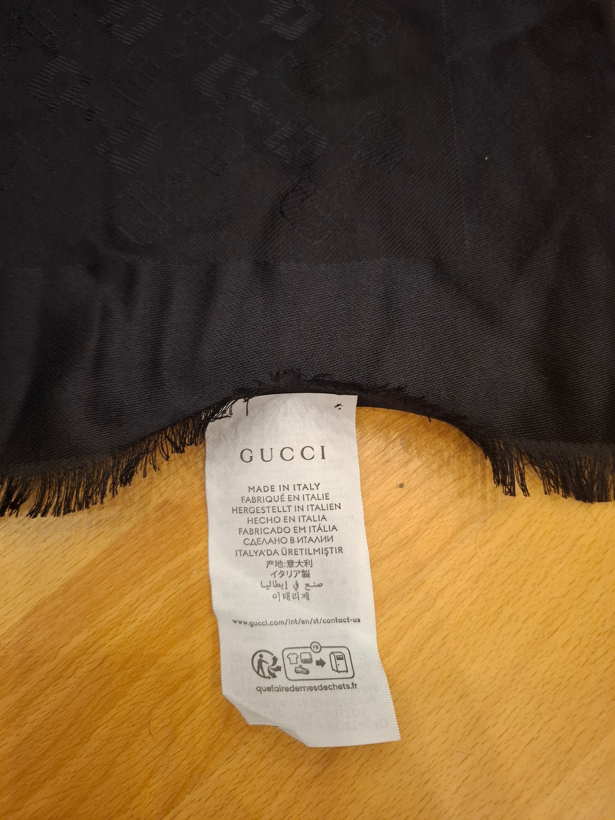 Sciarpa Gucci nera ganci