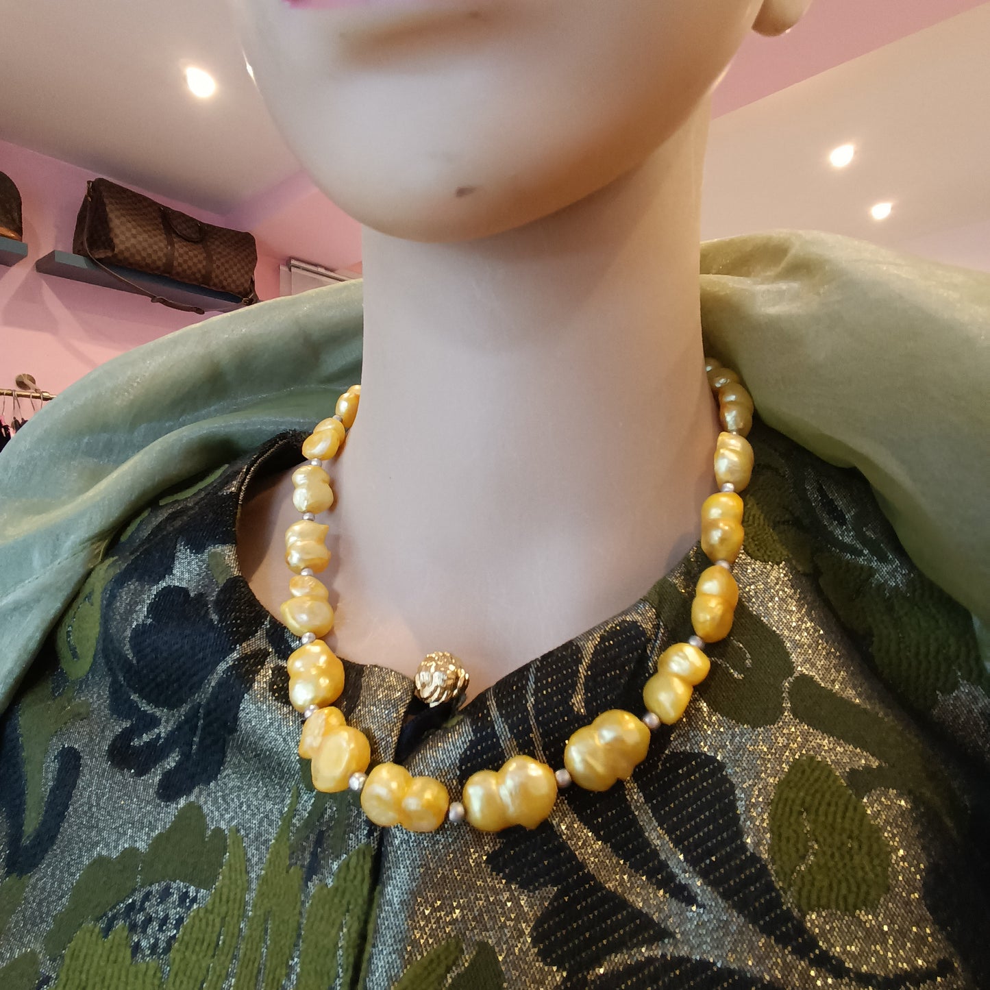 Collana argento con perle coltivate