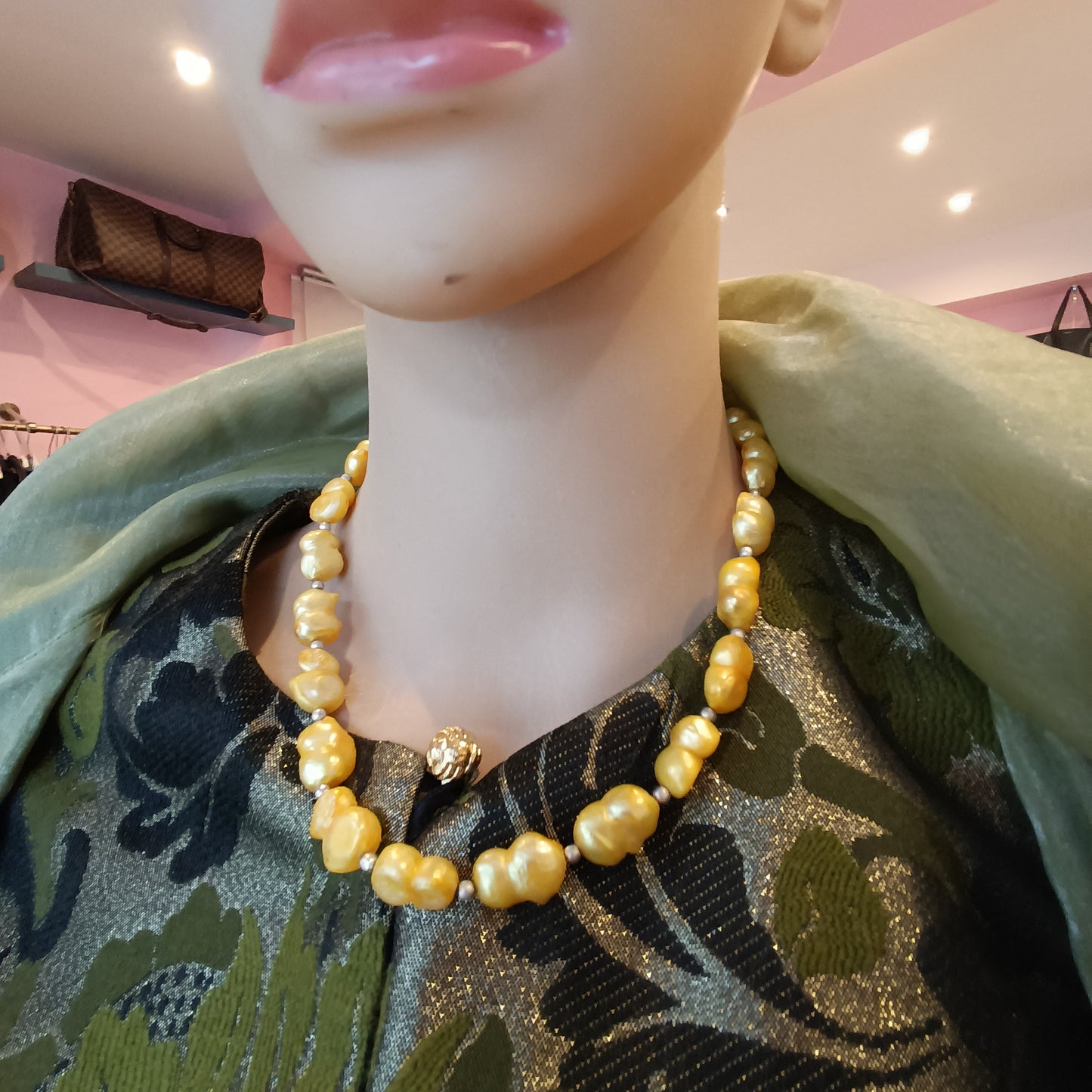 Collana argento con perle coltivate