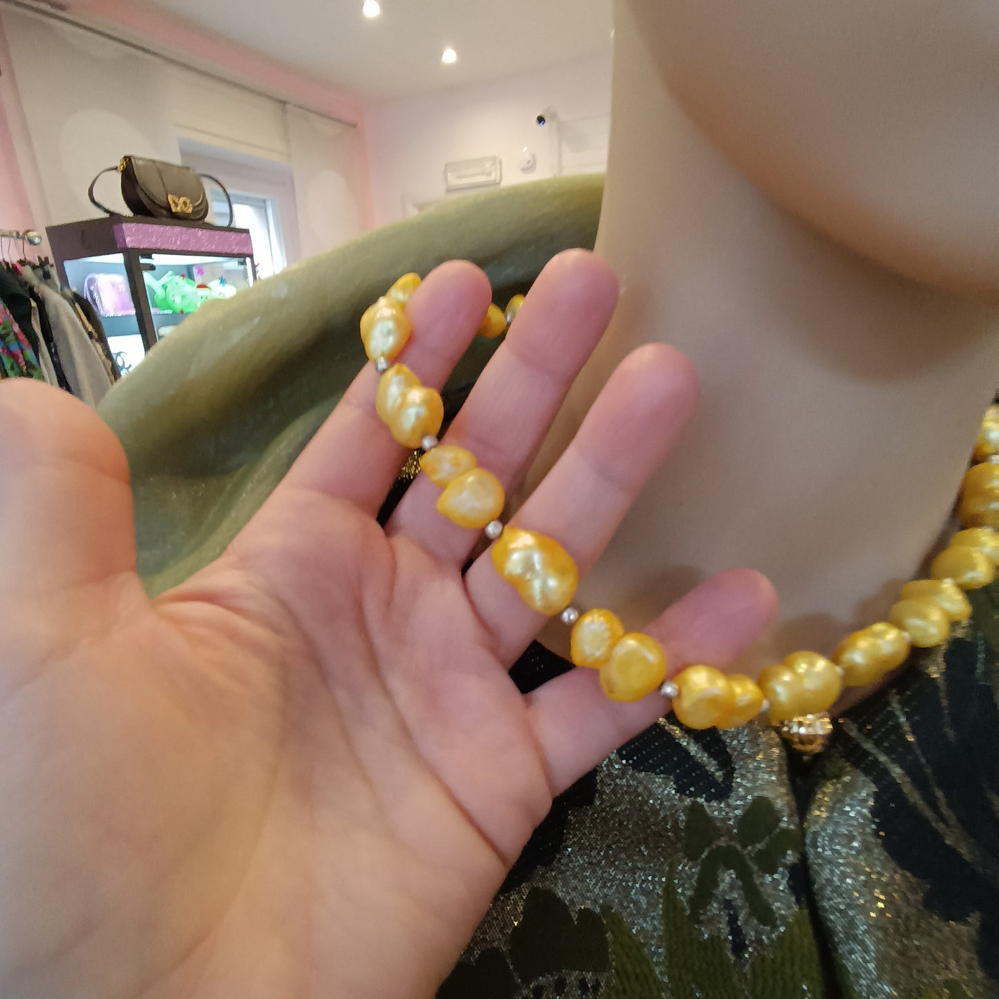 Collana argento con perle coltivate