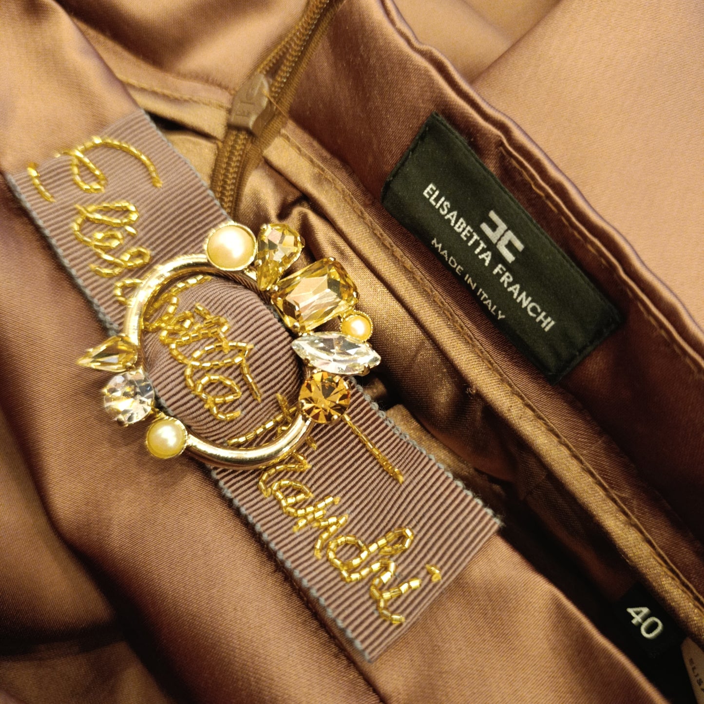 Gonna Elisabetta Franchi tg40 strass frontale