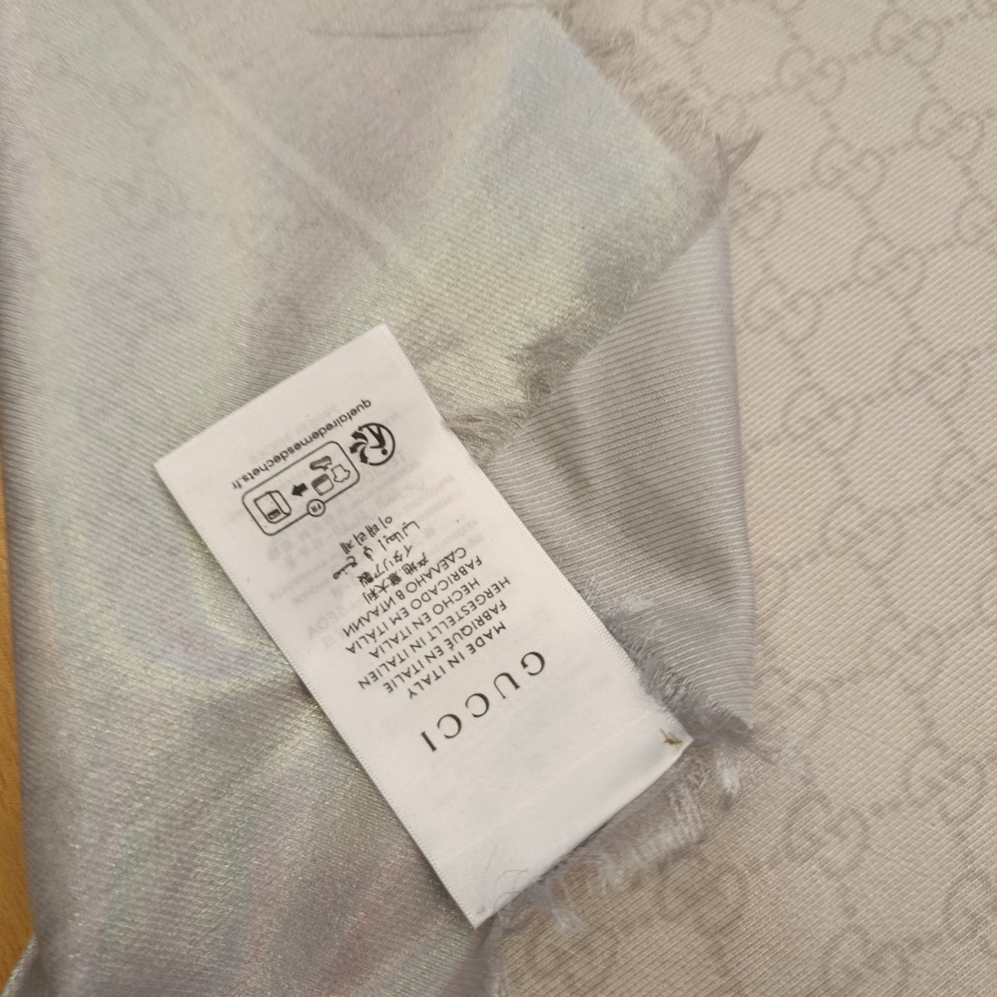 Scialle Gucci glitter tortora nuovo