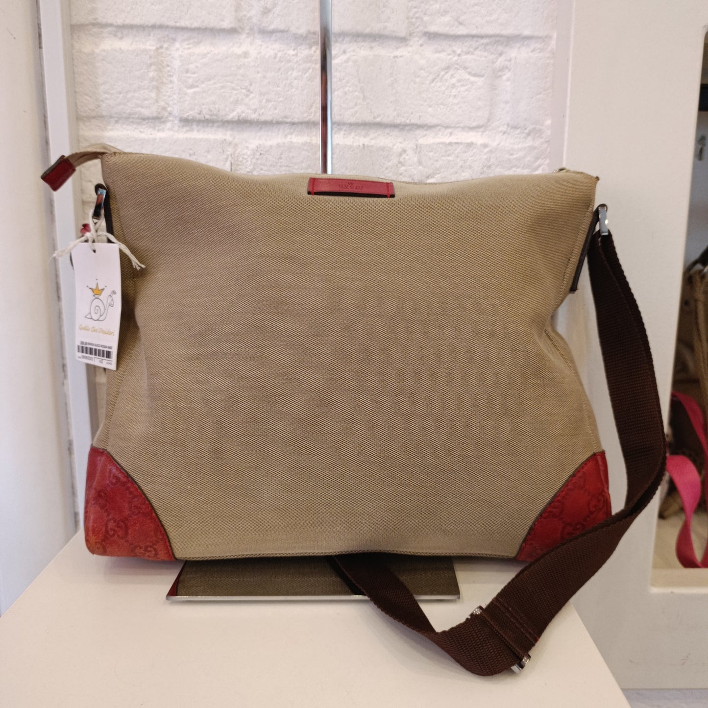 Borsa Gucci dettagli rossi