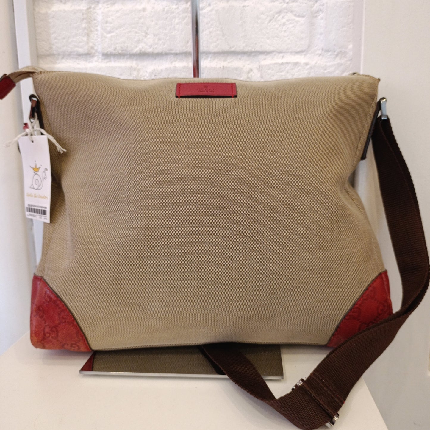 Borsa Gucci dettagli rossi