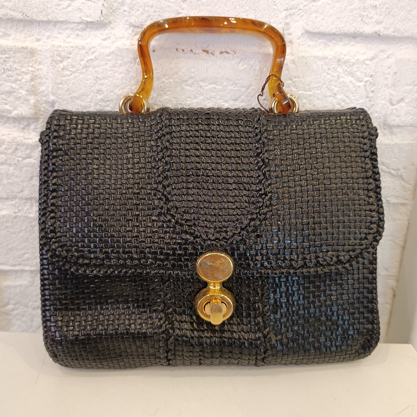 Borsa in pelle intrecciata vintage