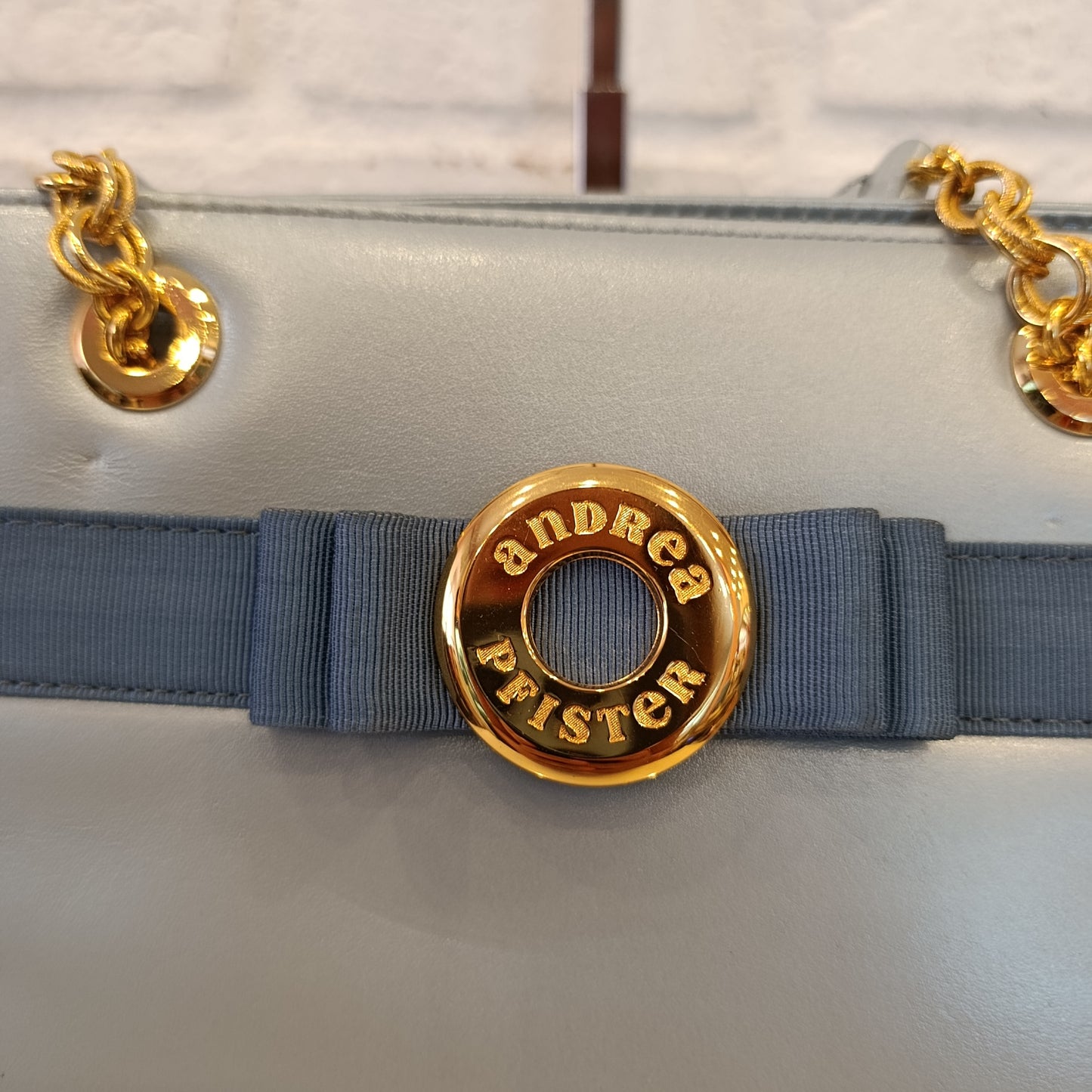 Borsa vintage Andrea Pfister turchese