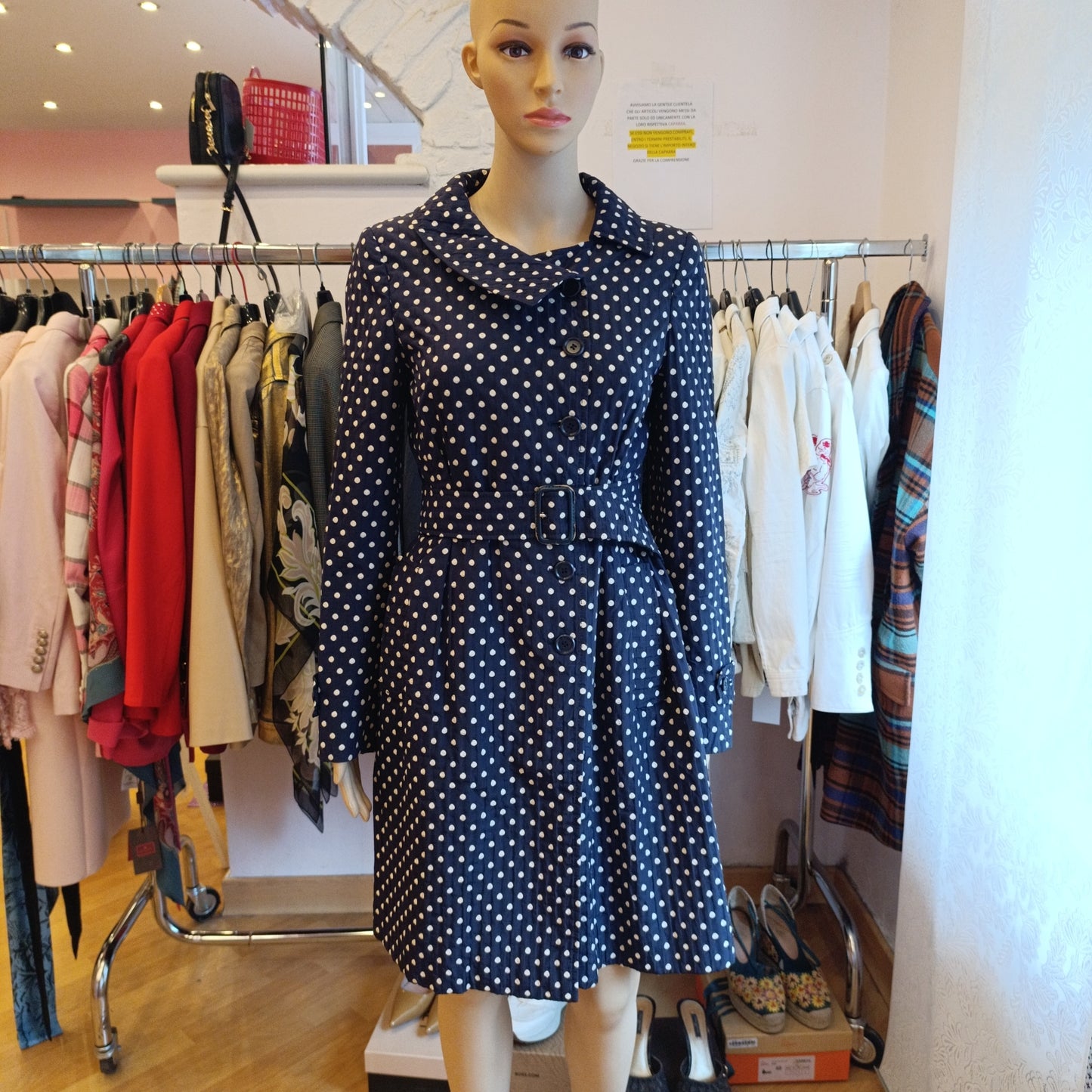 Trench Moschino pois tg 42