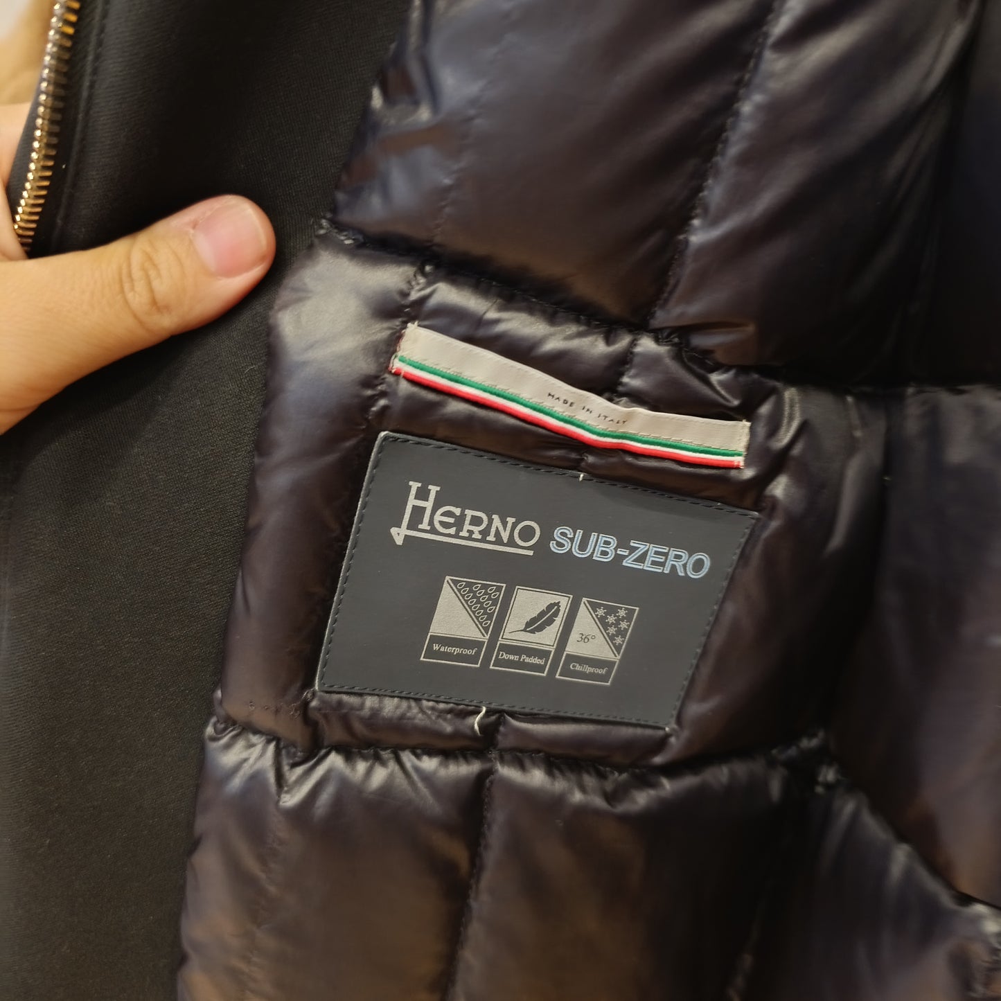 Piumino Herno con inserto pelo tg 42