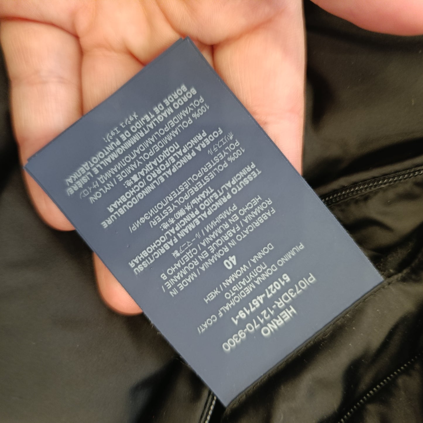 Piumino Herno inserti lurex tg 40 abbondante