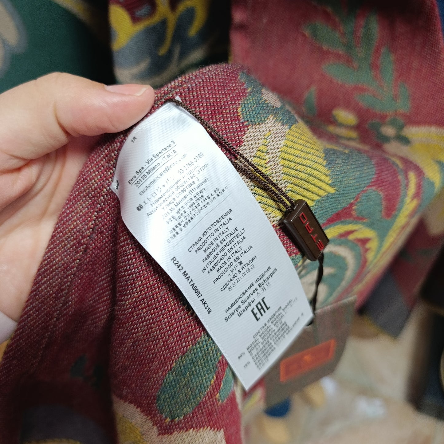 Cappa Etro nuovo con cartellino