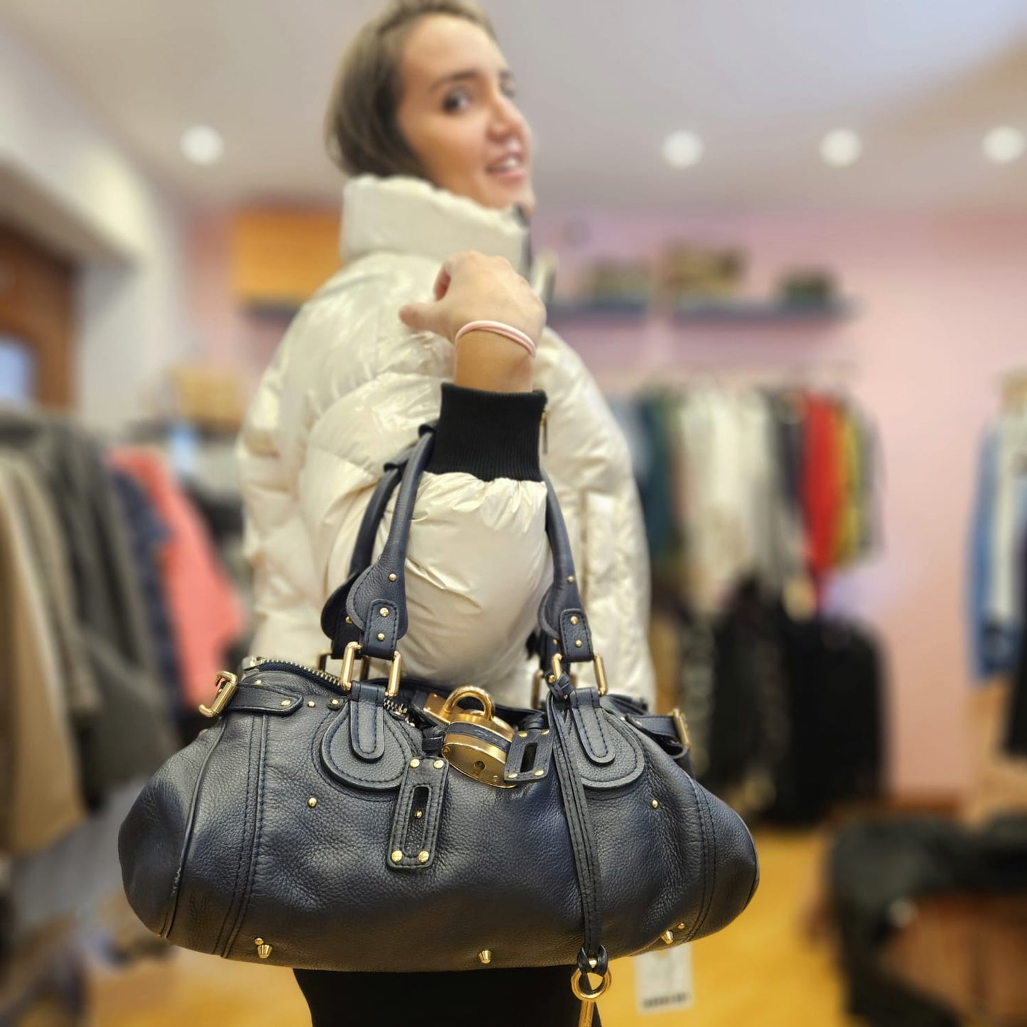 Borsa Chloé paddington bag blu