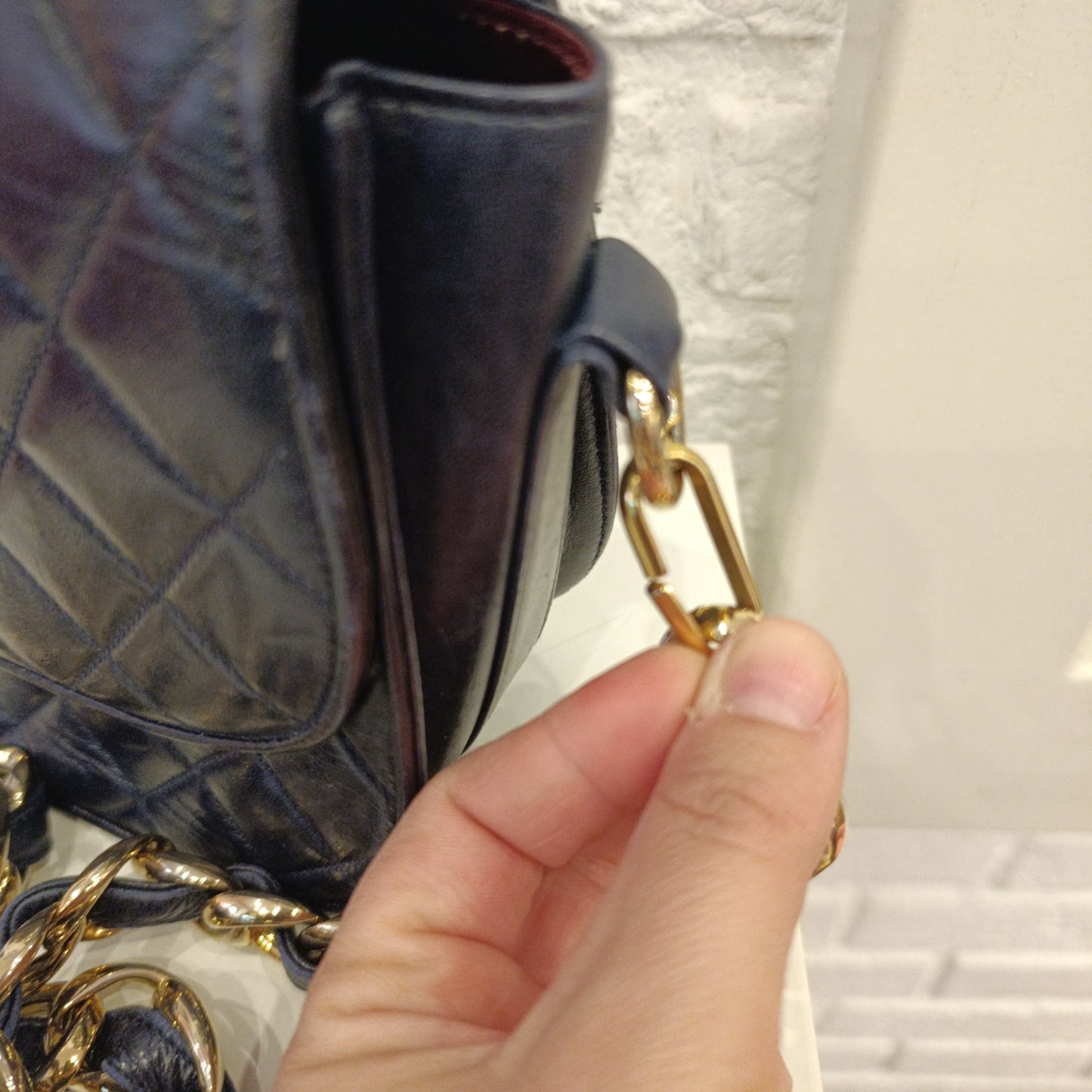 Borsa Chanel vintage blu notte