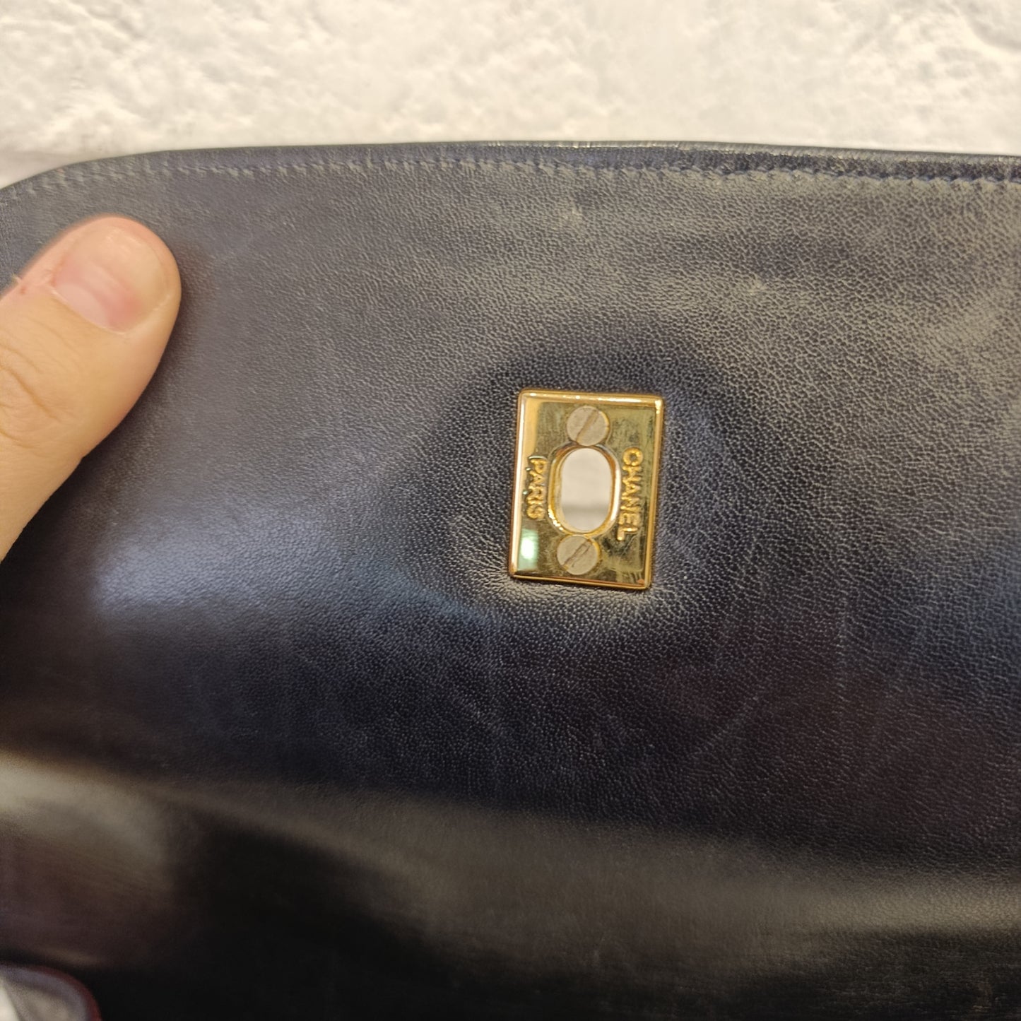 Borsa Chanel vintage blu notte