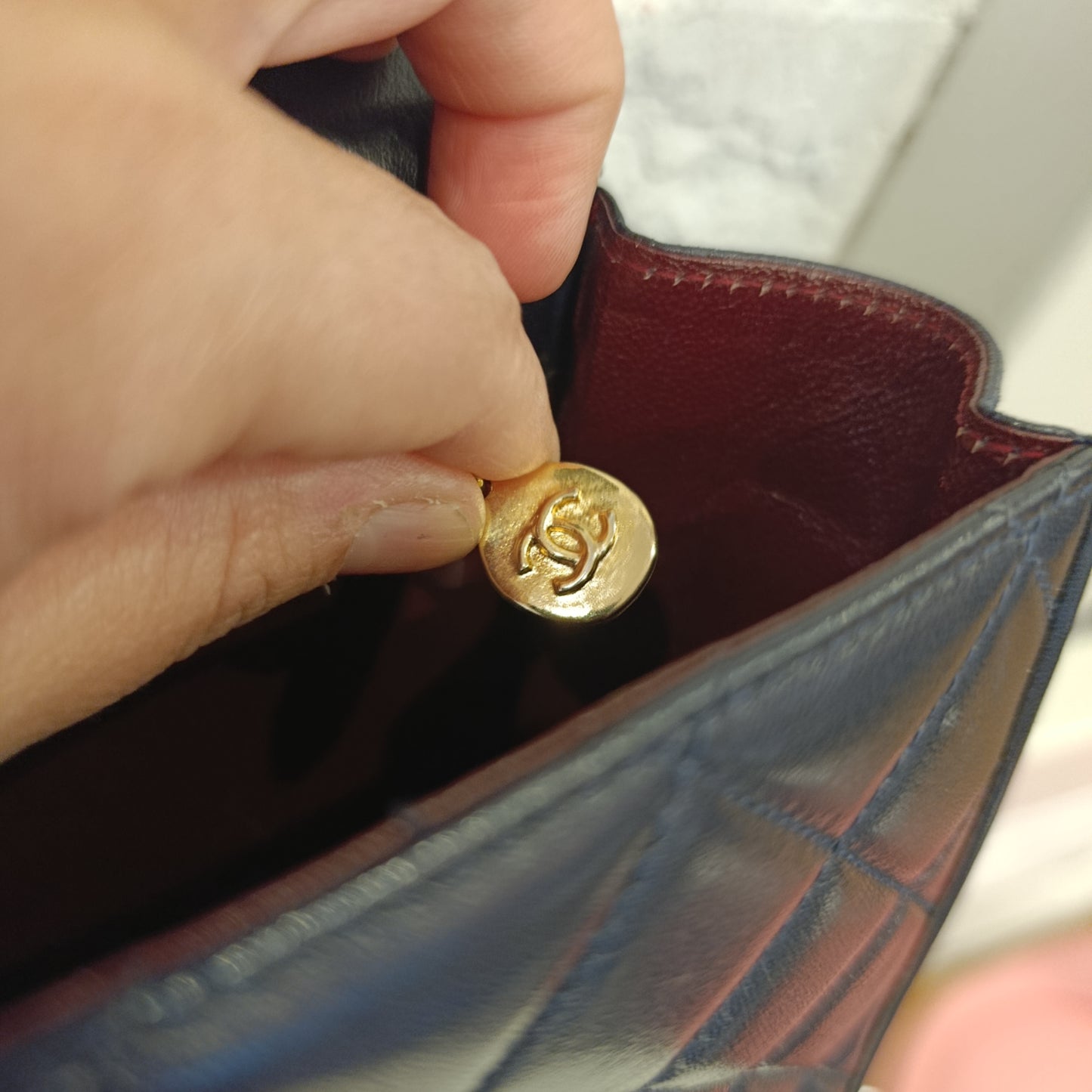 Borsa Chanel vintage blu notte