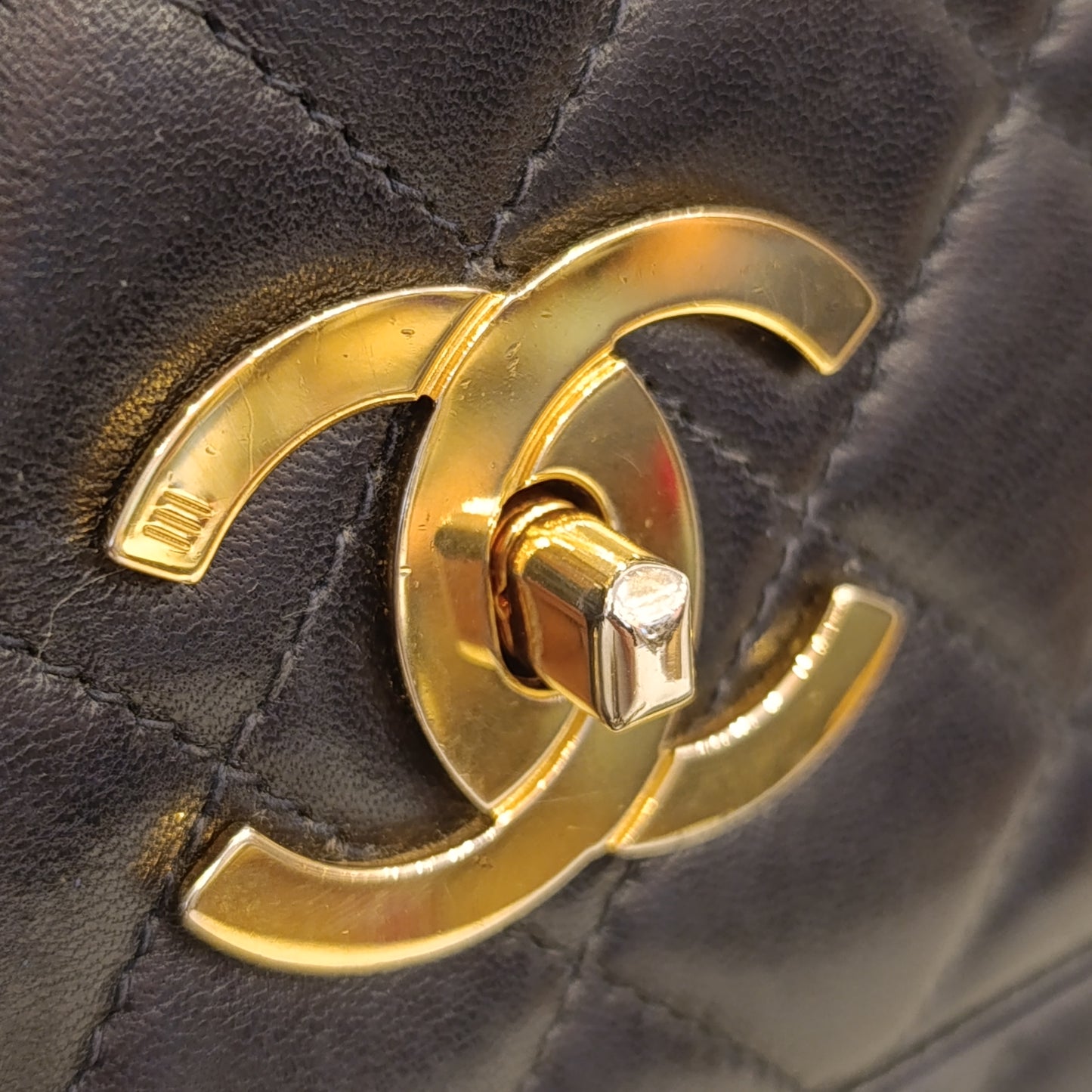 Borsa Chanel vintage blu notte