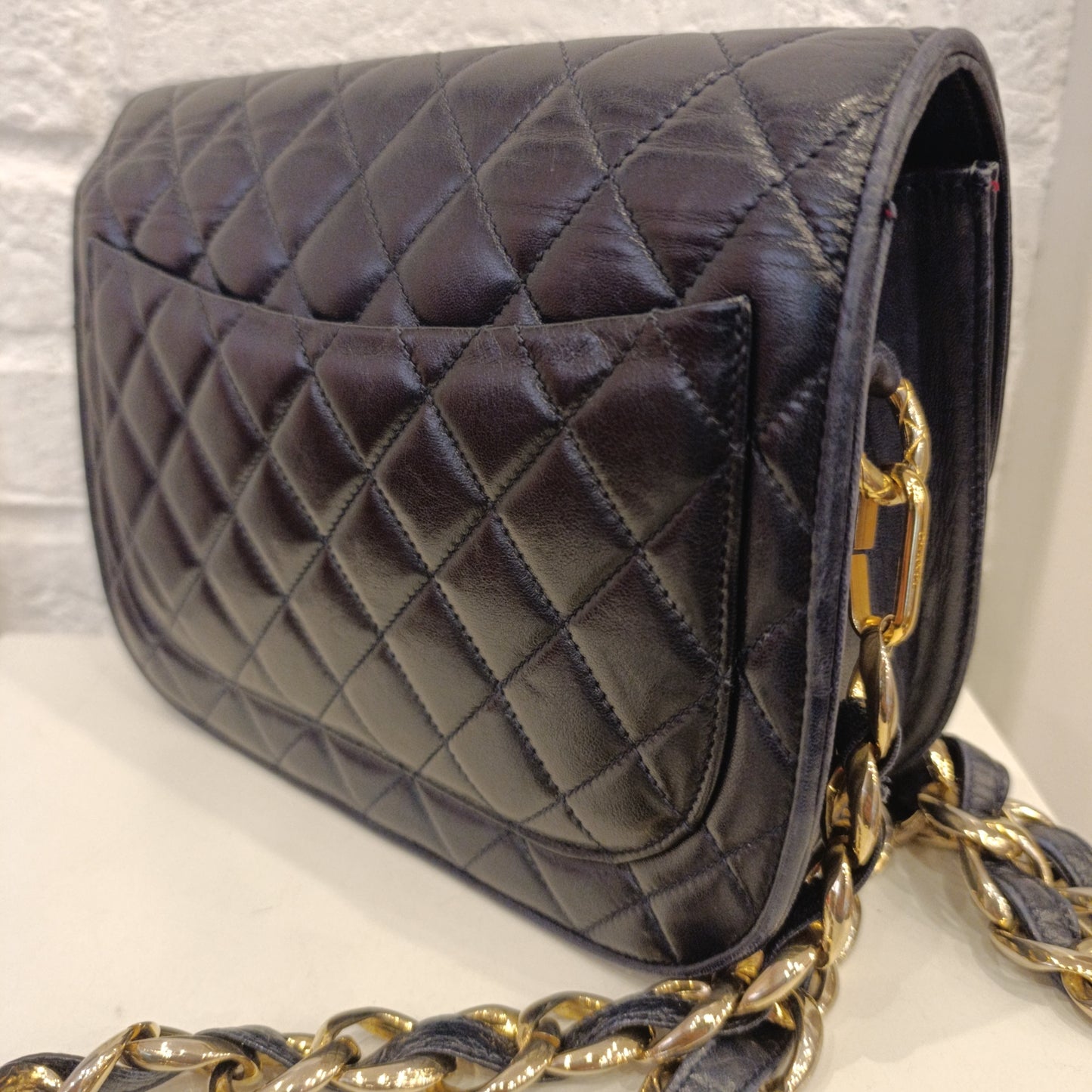 Borsa Chanel vintage blu notte