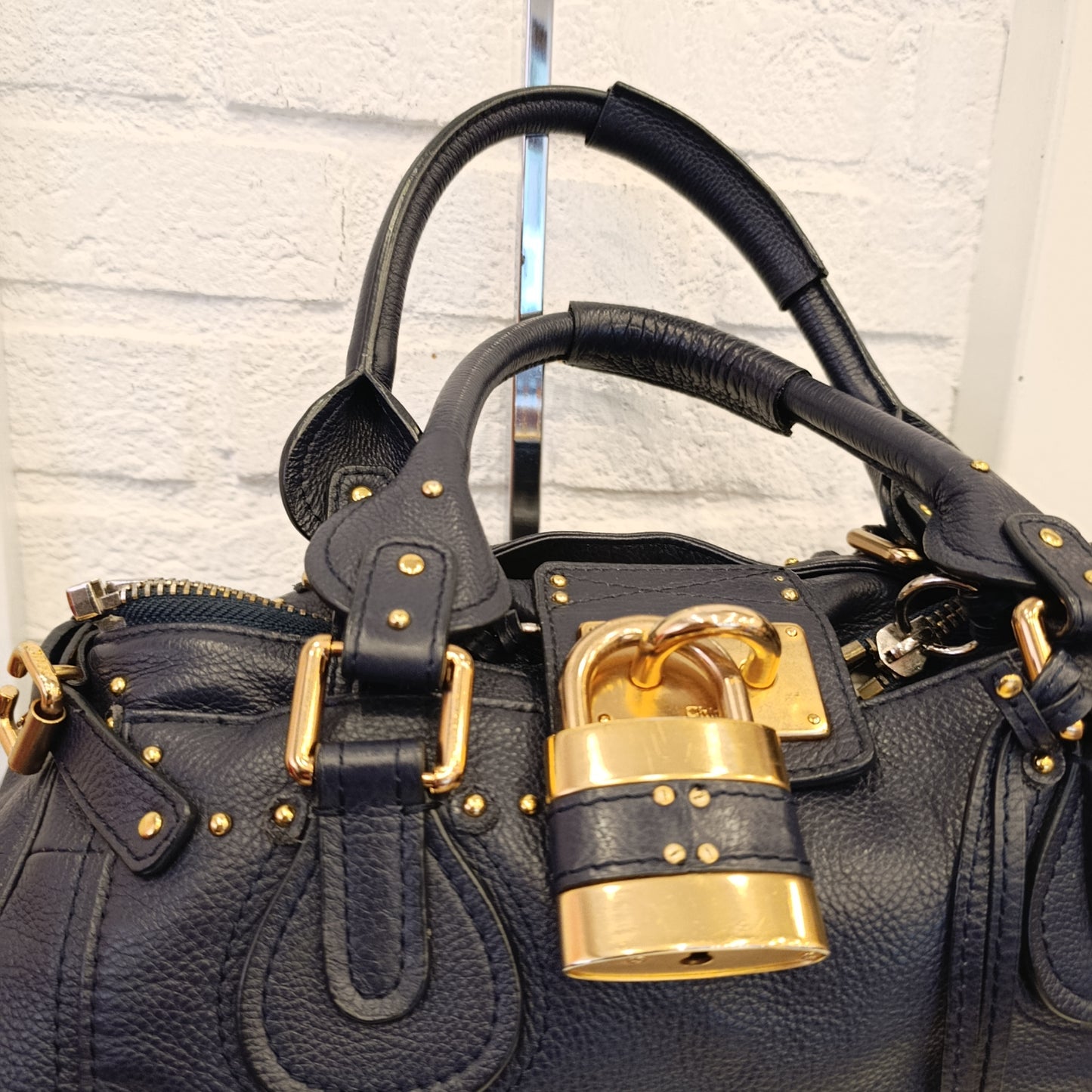 Borsa Chloé paddington bag blu