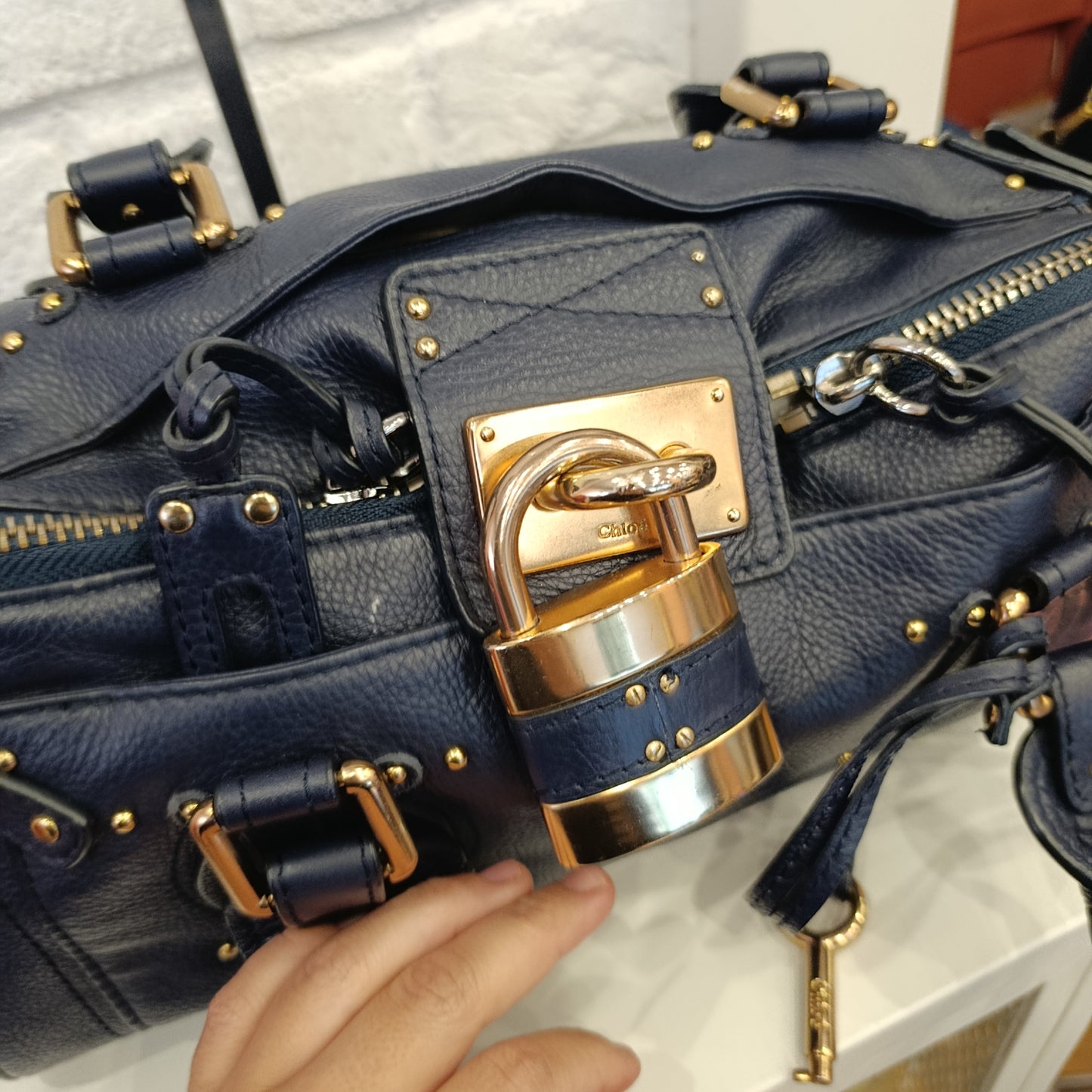 Borsa Chloé paddington bag blu