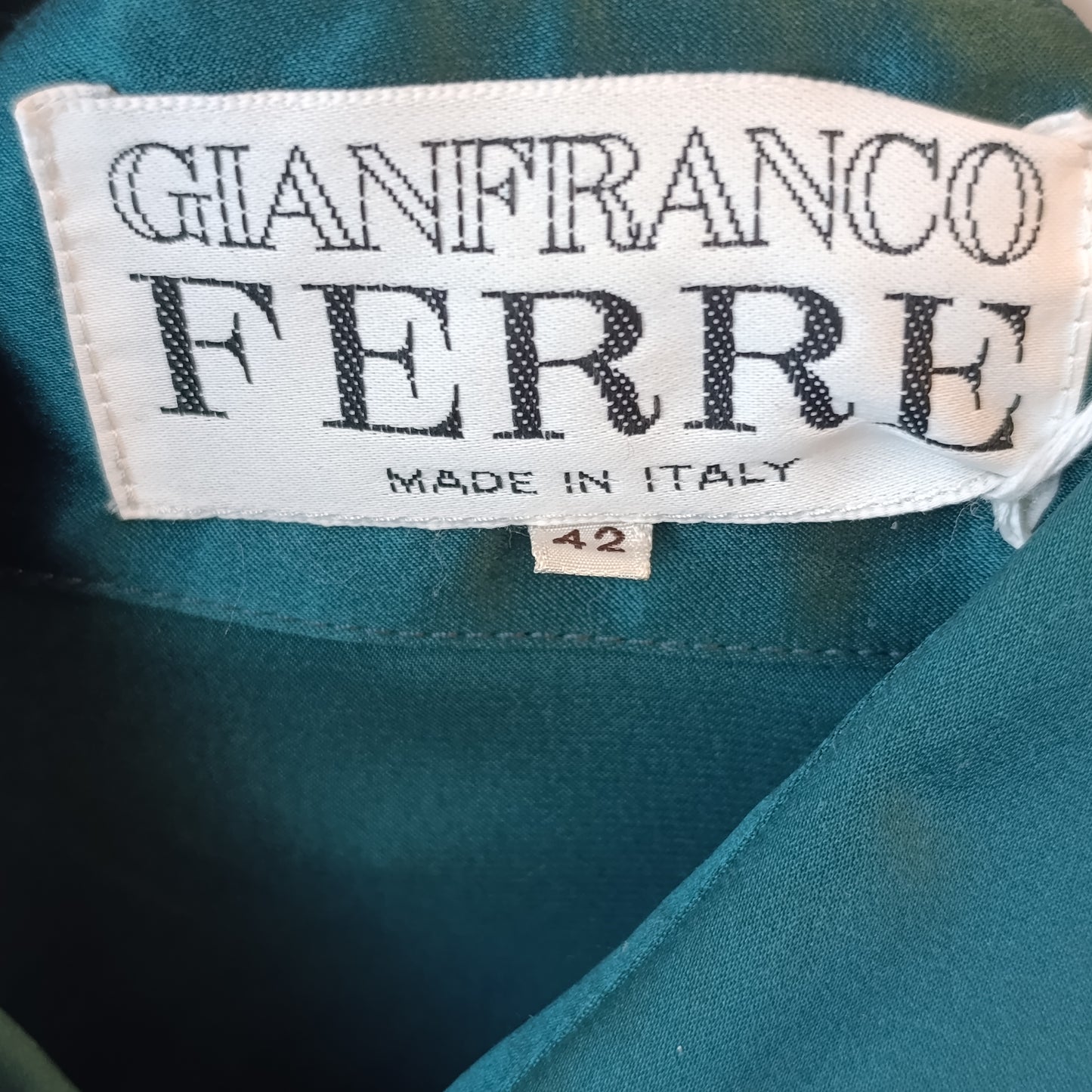 Completo verde lucido Gianfranco Ferrè tg 42 vintage