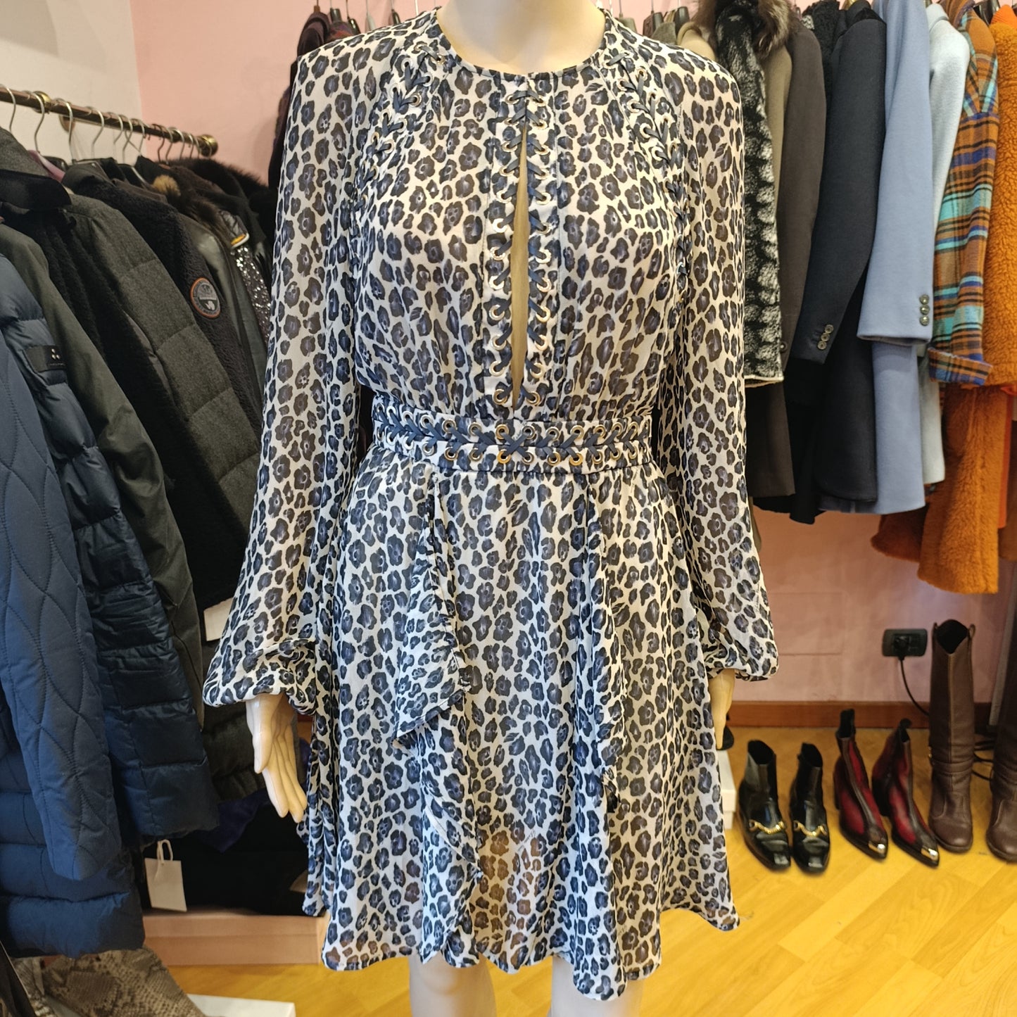Abito Elisabetta Franchi leopardato tg 40