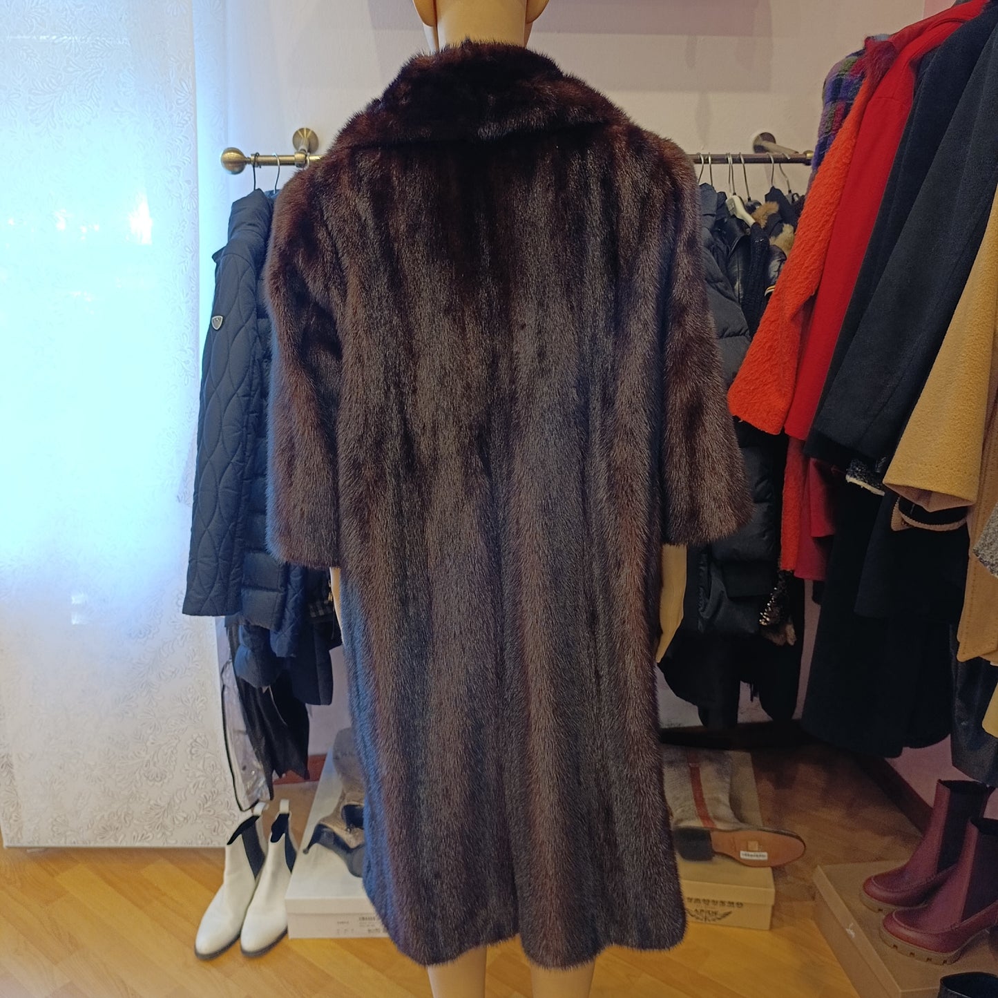 Pelliccia visone scuro tg S/M