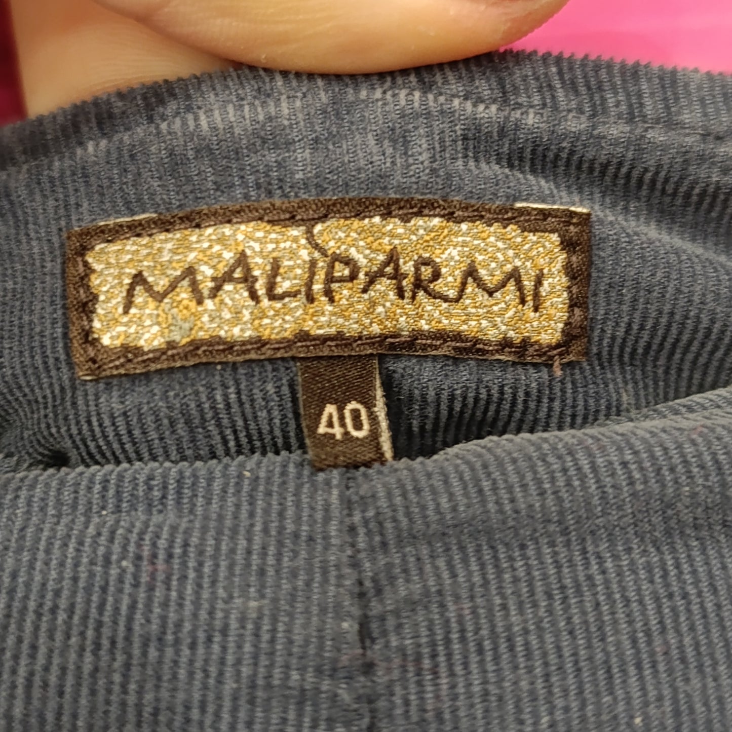 Pantalone palazzo grigio/blu Maliparmi tg 40