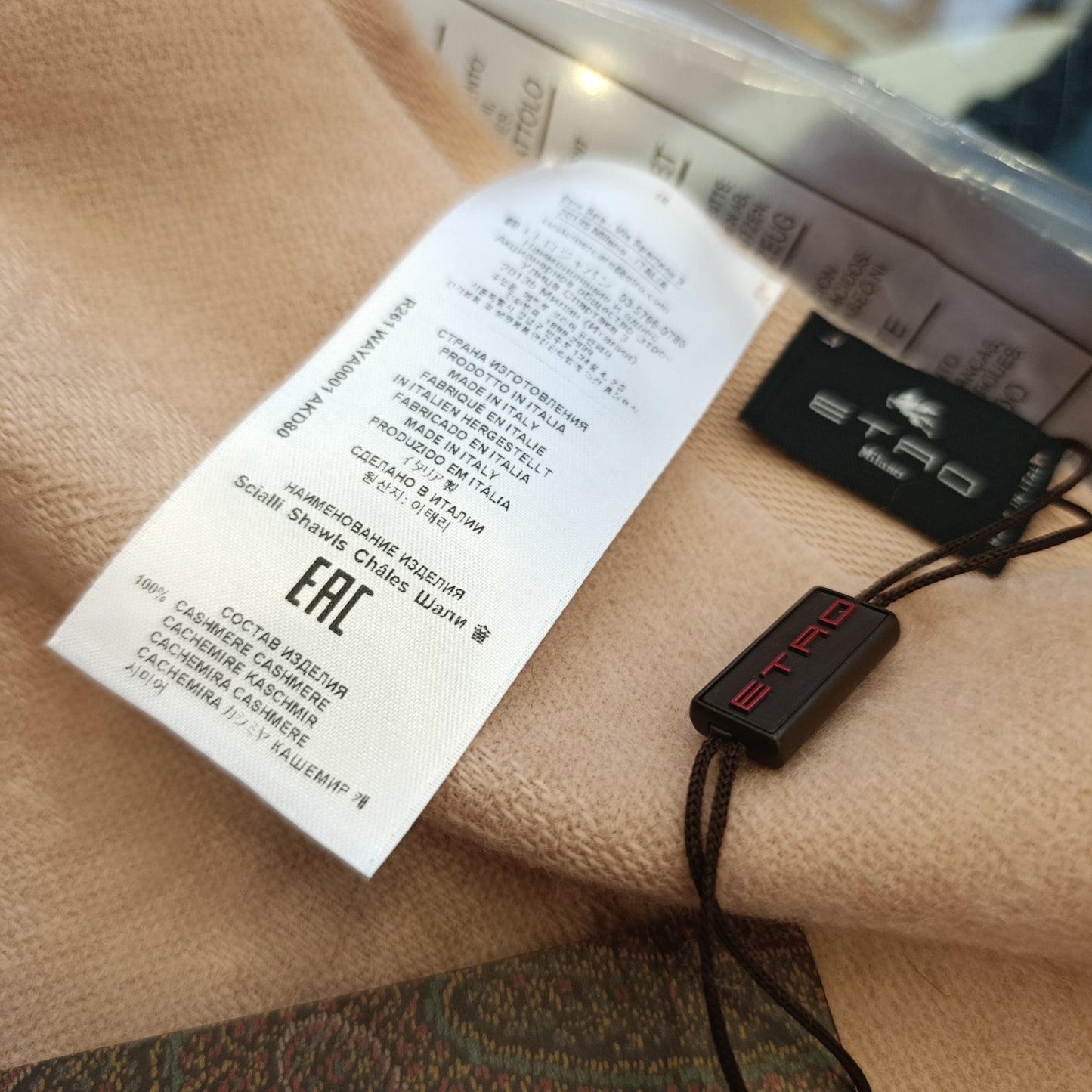 Sciarpa rosa Etro puro cashmere nuova