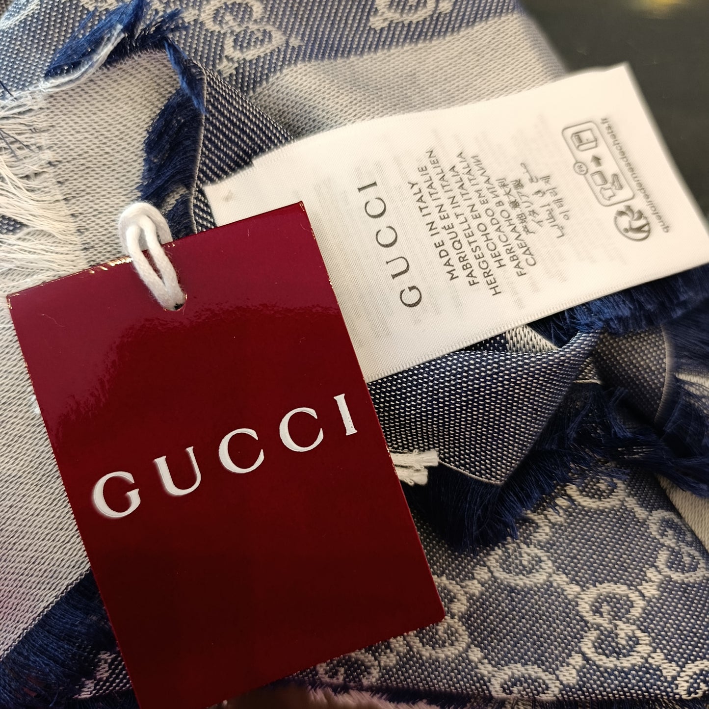 Sciarpa Gucci effetto denim