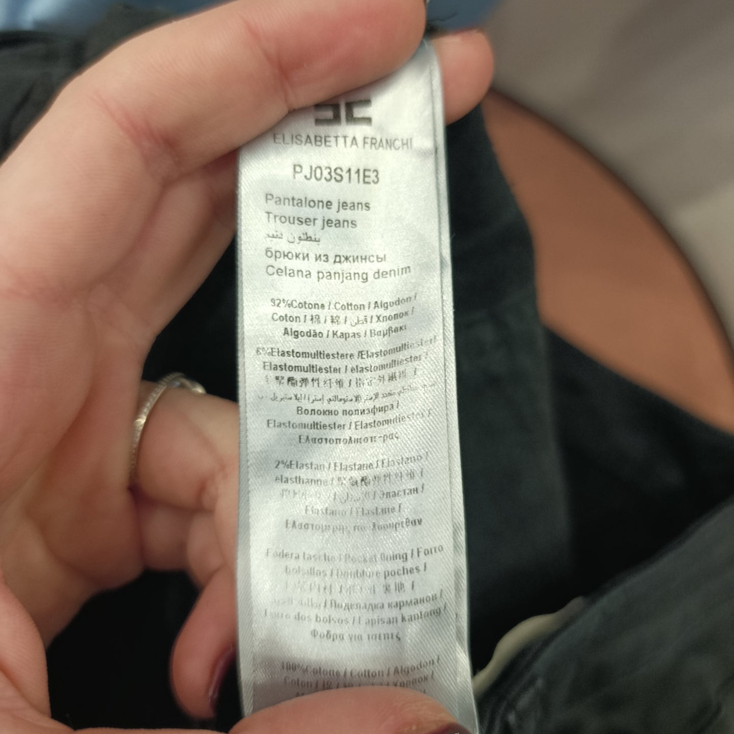 Jeans nero Elisabetta Franchi tg XS/S