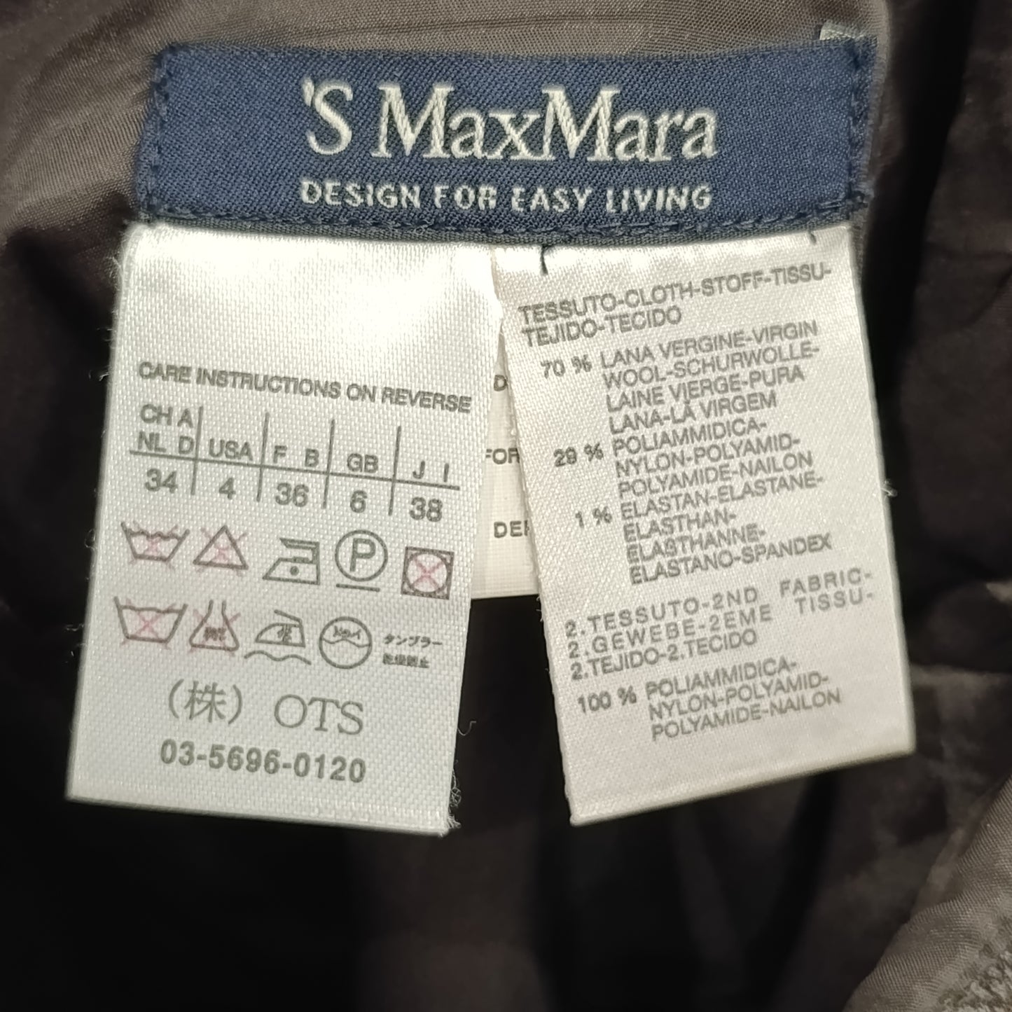 Gonna antracite MaxMara tg 38