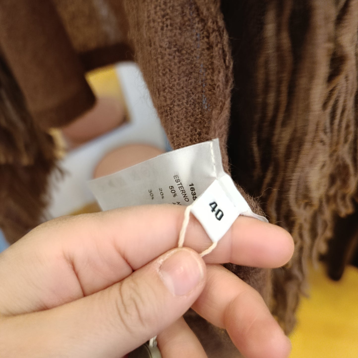 Cardigan con frange Sweet secret nuovo tg 40 abbondante