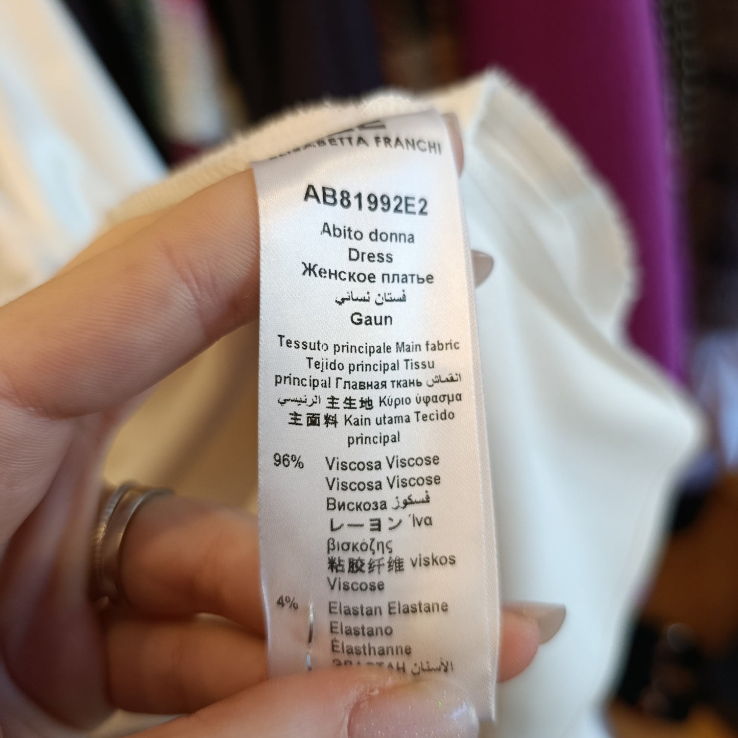 Abito bianco Elisabetta Franchi tg 40